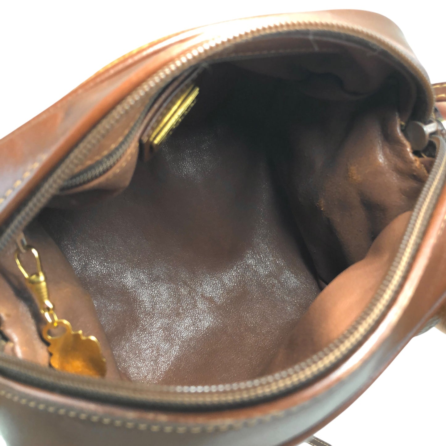GUCCI Logo Small Shoulder bag Brown Vintage 6j6h7h