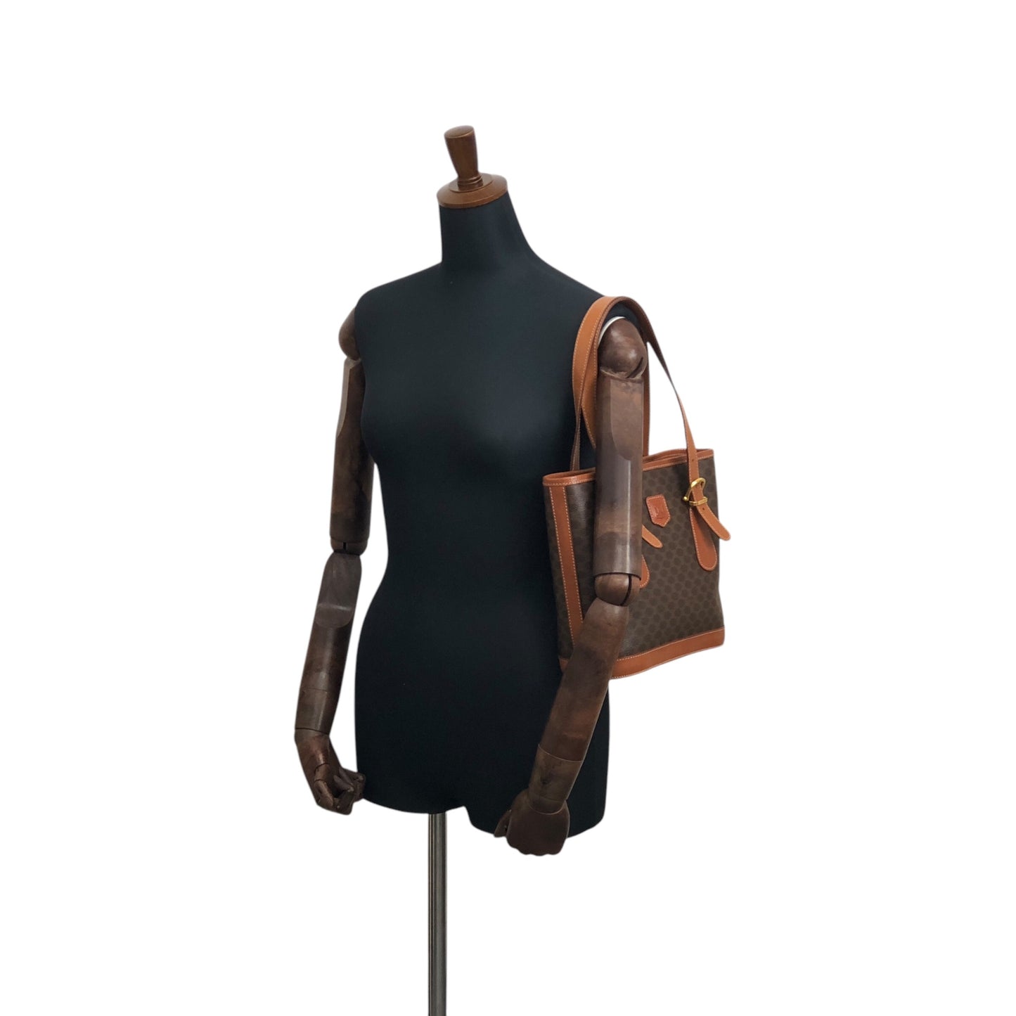 CELINE Macadam Blason Shoulder bag Totebag Brown Vintage zejwrz
