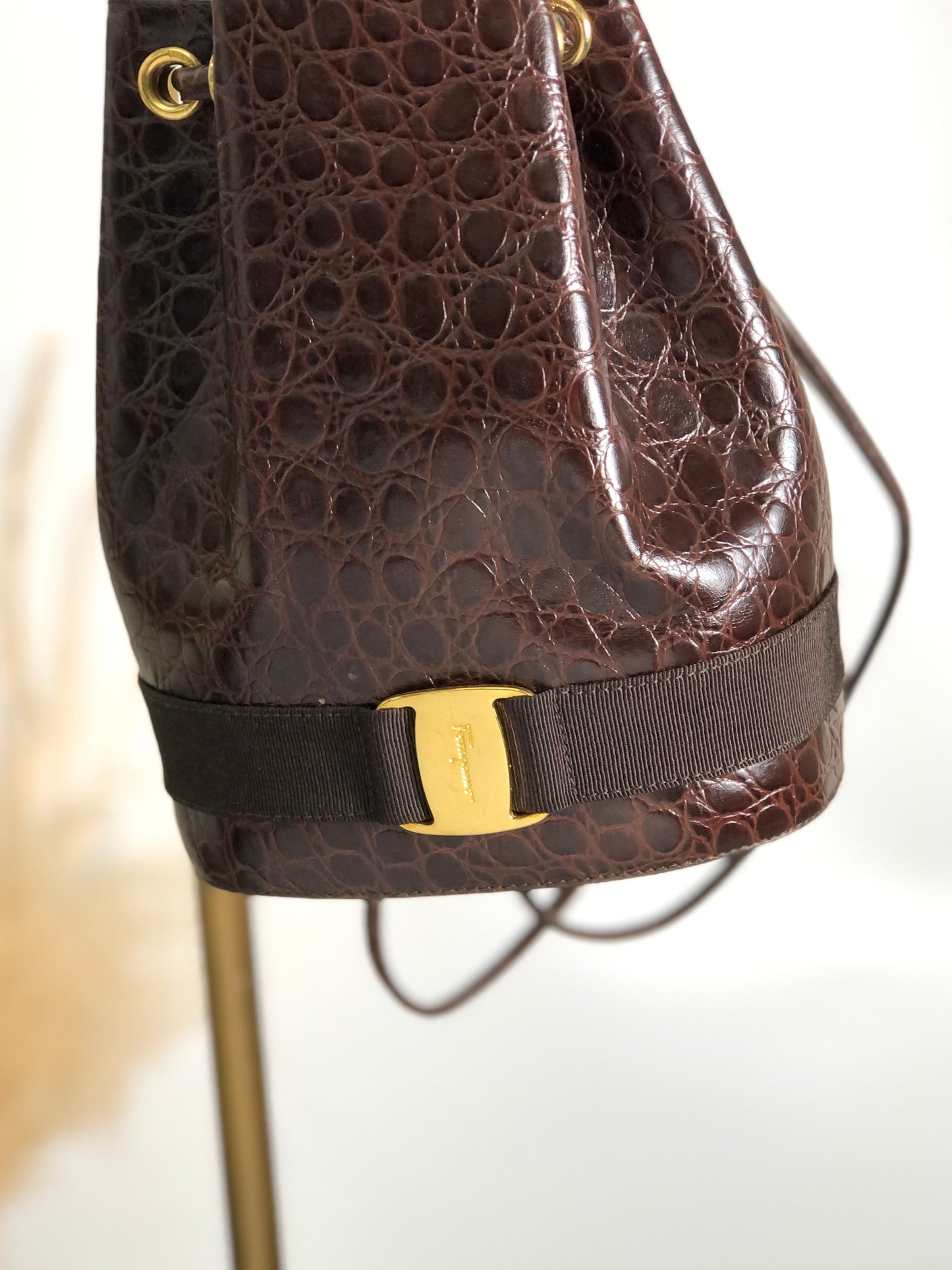 Salvatore Ferragamo Vala Backpack Brown Vintage 5t6wvc