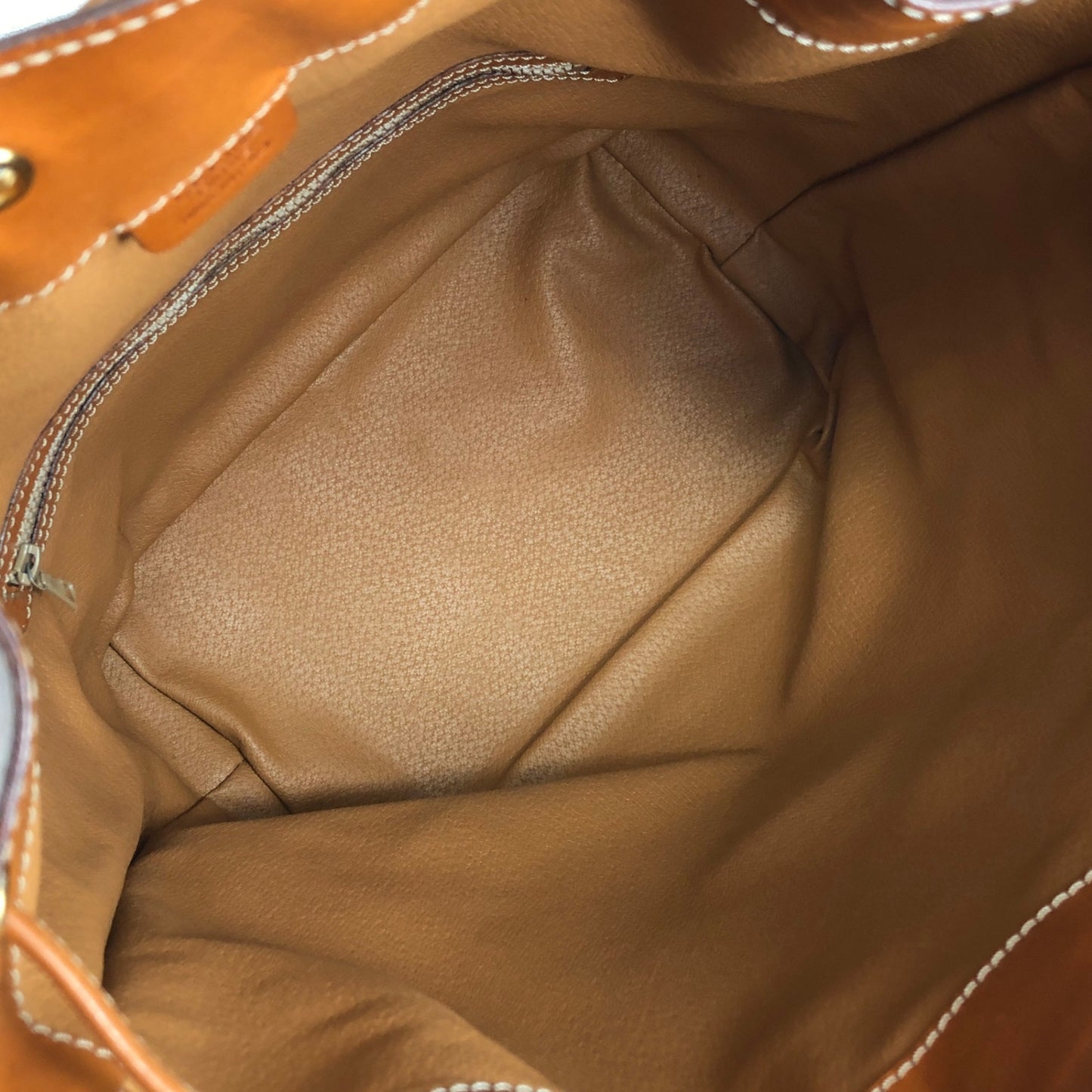 CELINE Macadam Blason Drawstring Shoulder bag Beige Vintage p4favs