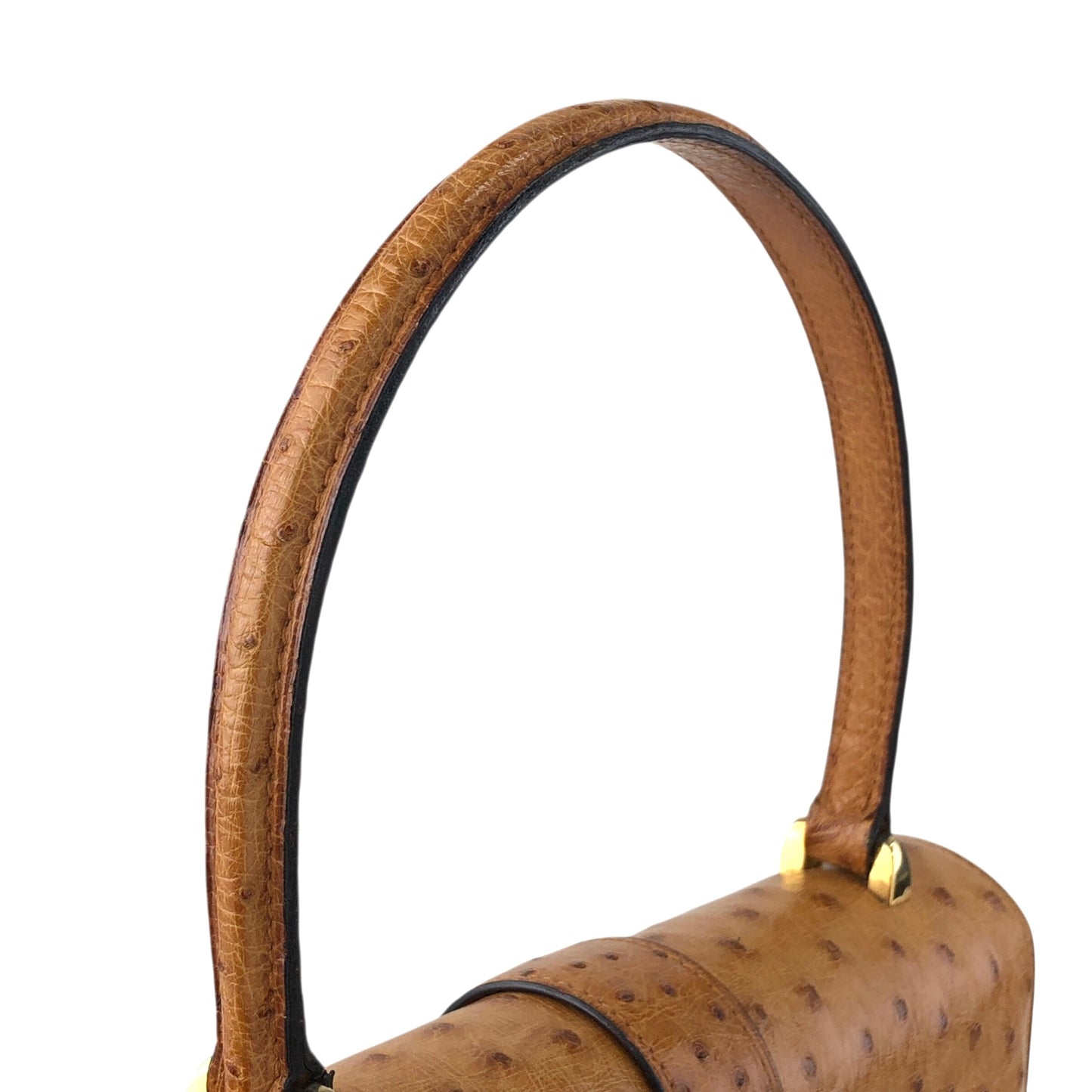 CELINE Gancini Handbag Camel Vintage 847in7