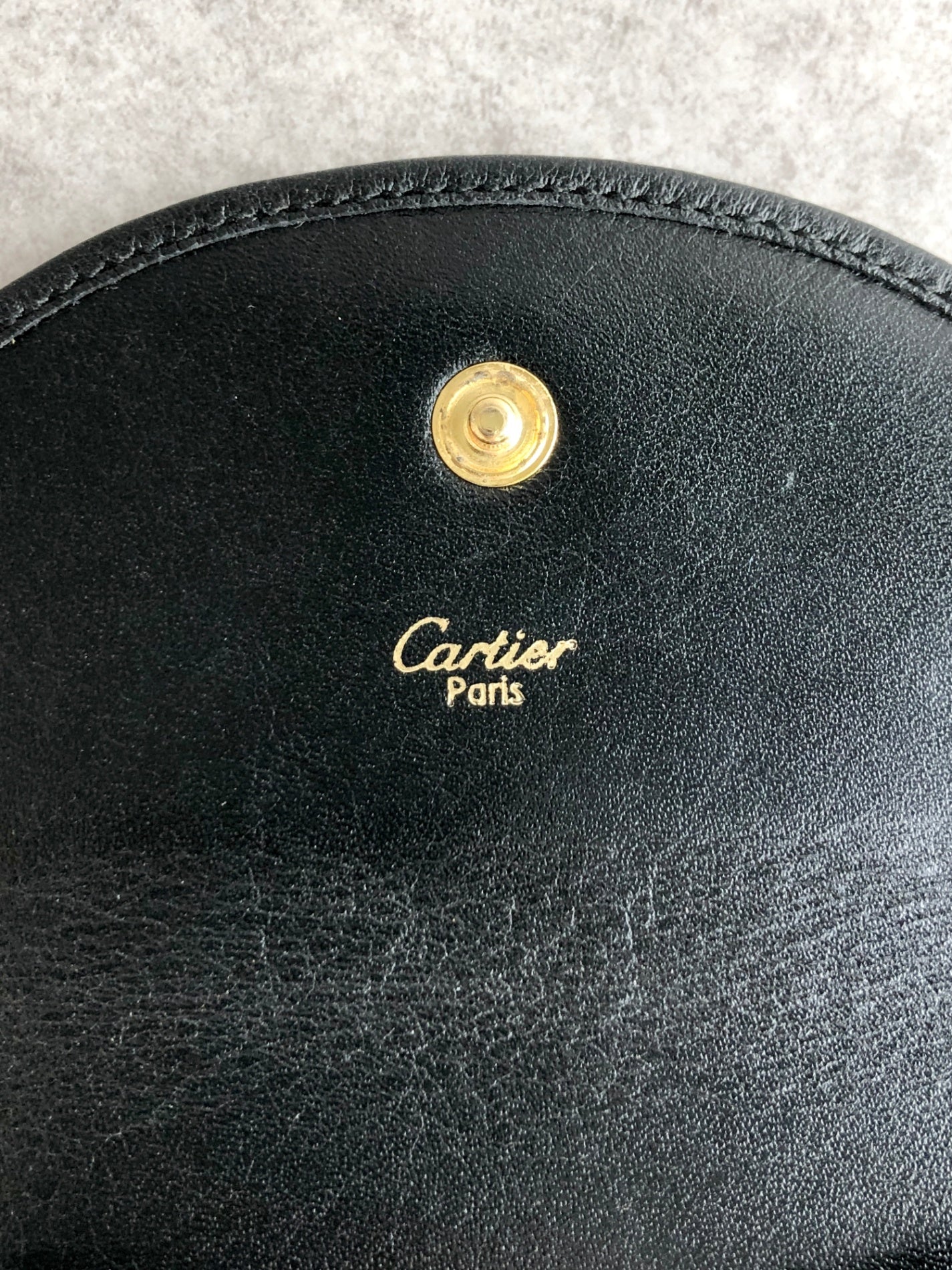 Cartier Coin Purse Black Vintage h4kjzd