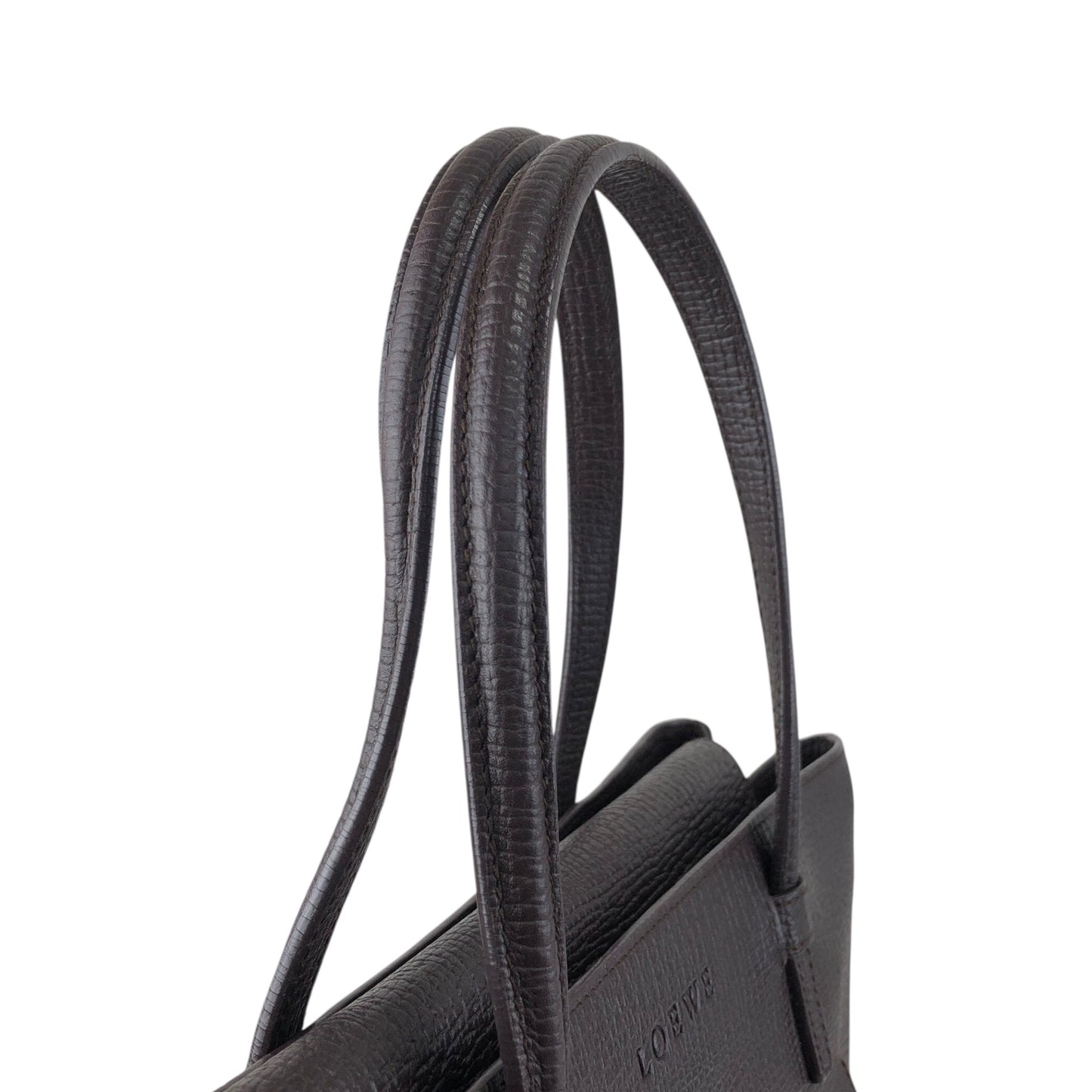 LOEWE Logo Embossed Handbag Brown Vintage zfvfp7