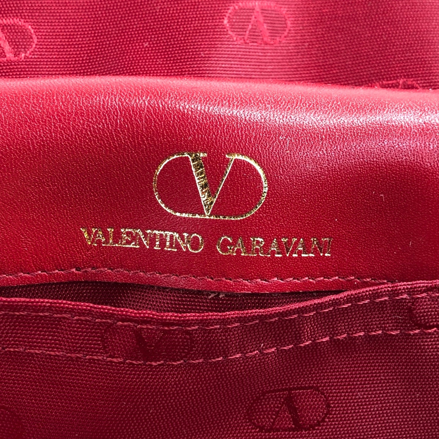 VALENTINO GARAVANI 勳章圖案手袋化妝包紅色復古 n8rmd6