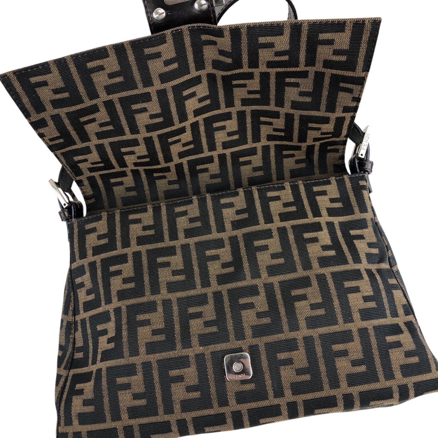 FENDI Zucca Shoulder bag Brown Vintage uipu4g