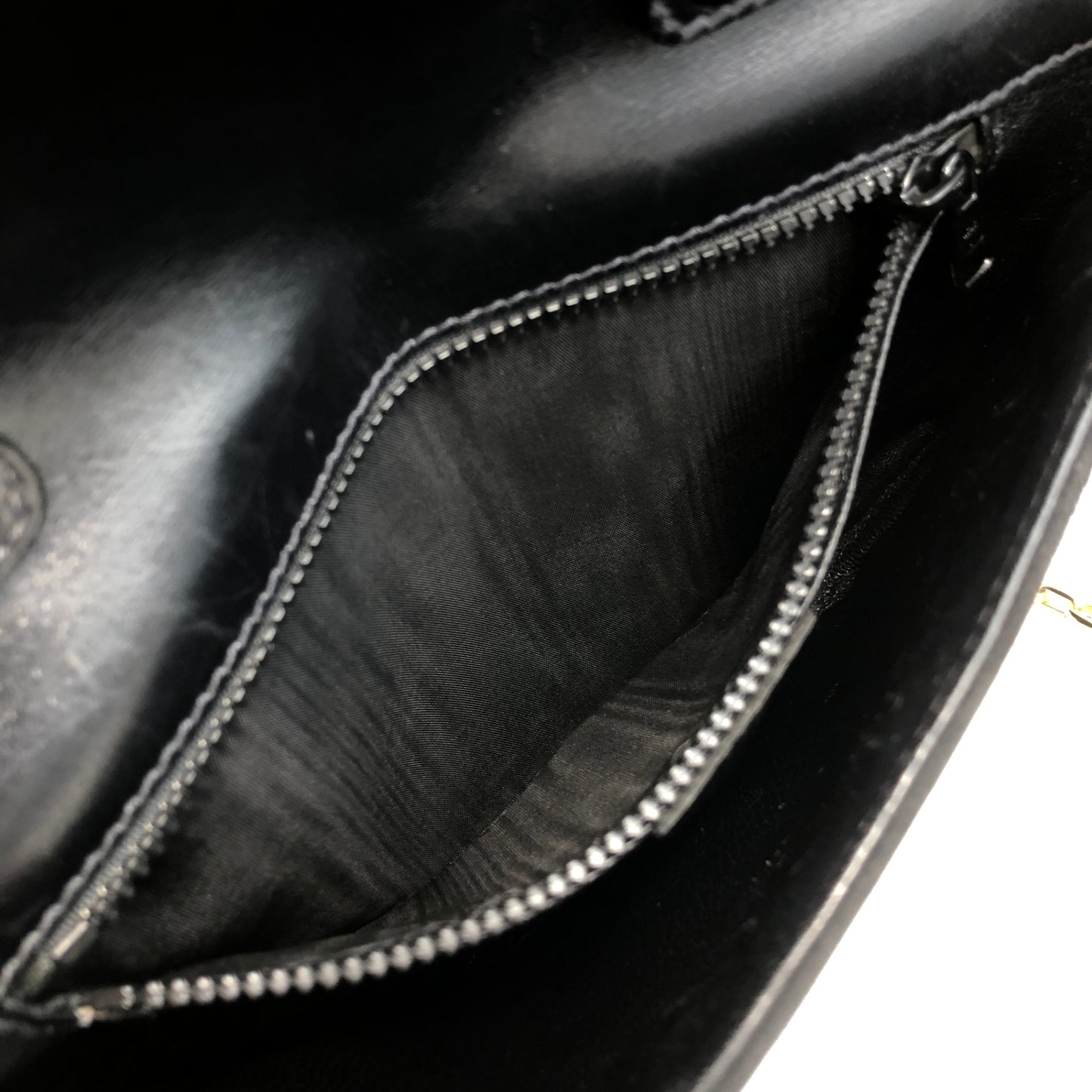CELINE Triomphe Chain Shoulder bag Black Vintage wr8cw3