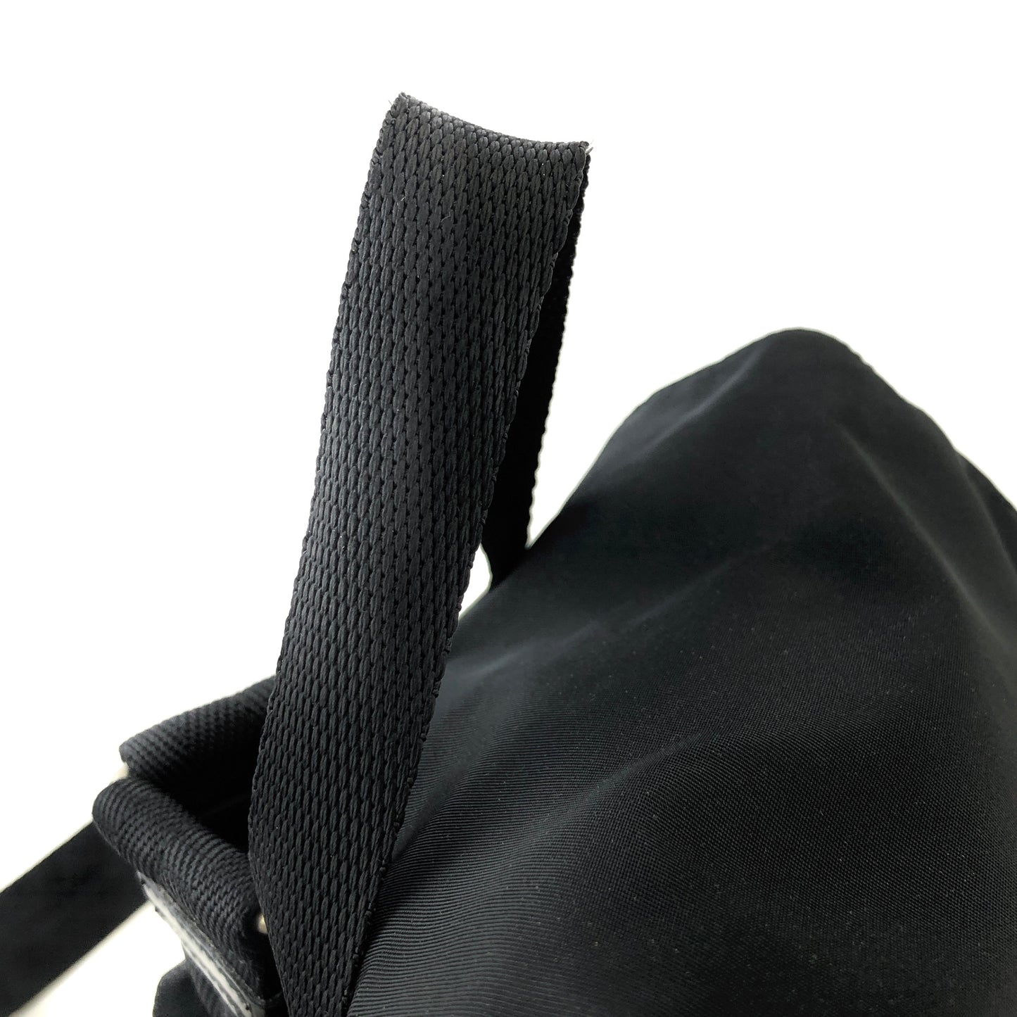 PRADA Triangle Logo Nylon Backpack Black Vintage e87423