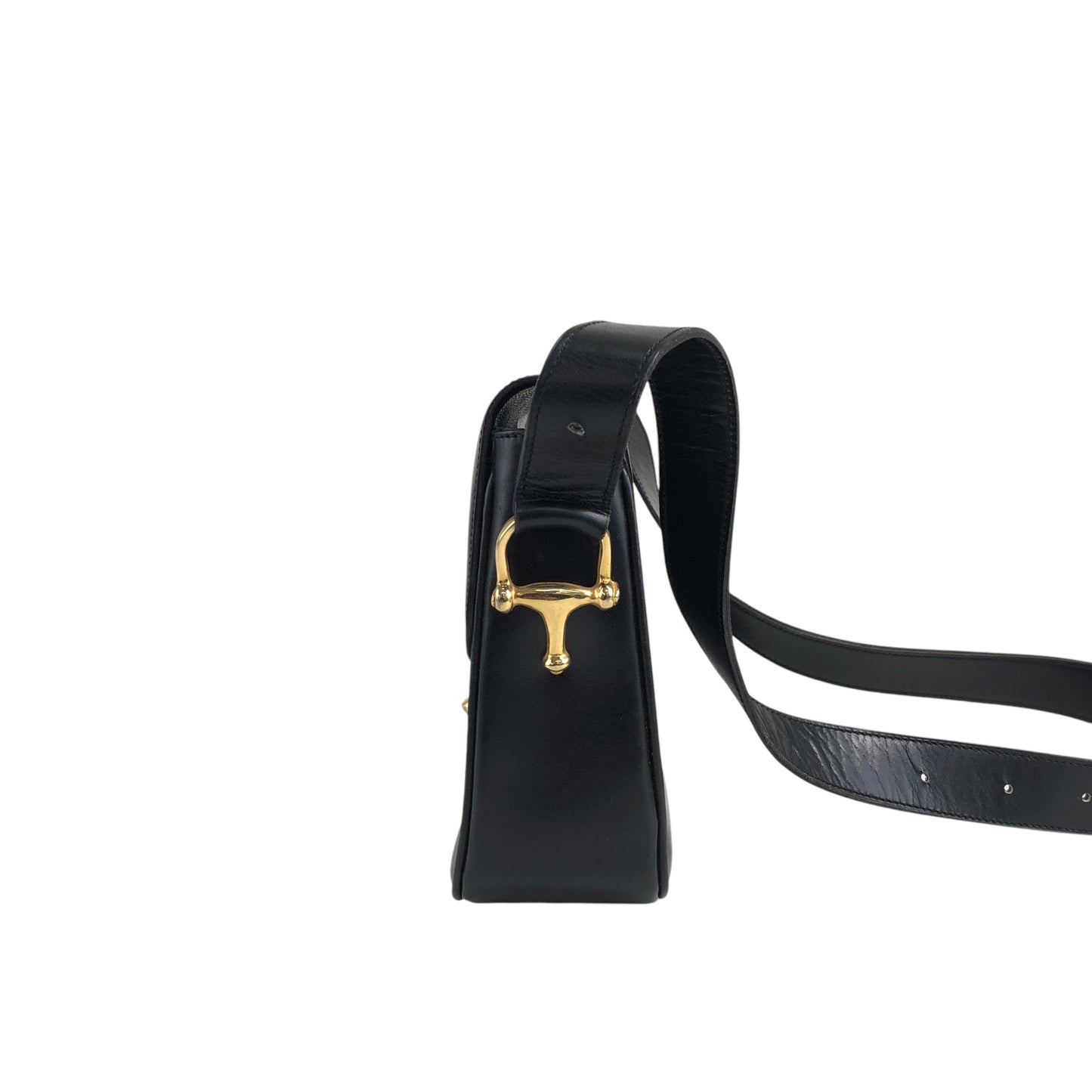 CELINE 馬階扣單肩包 黑色 復古 dynnnp