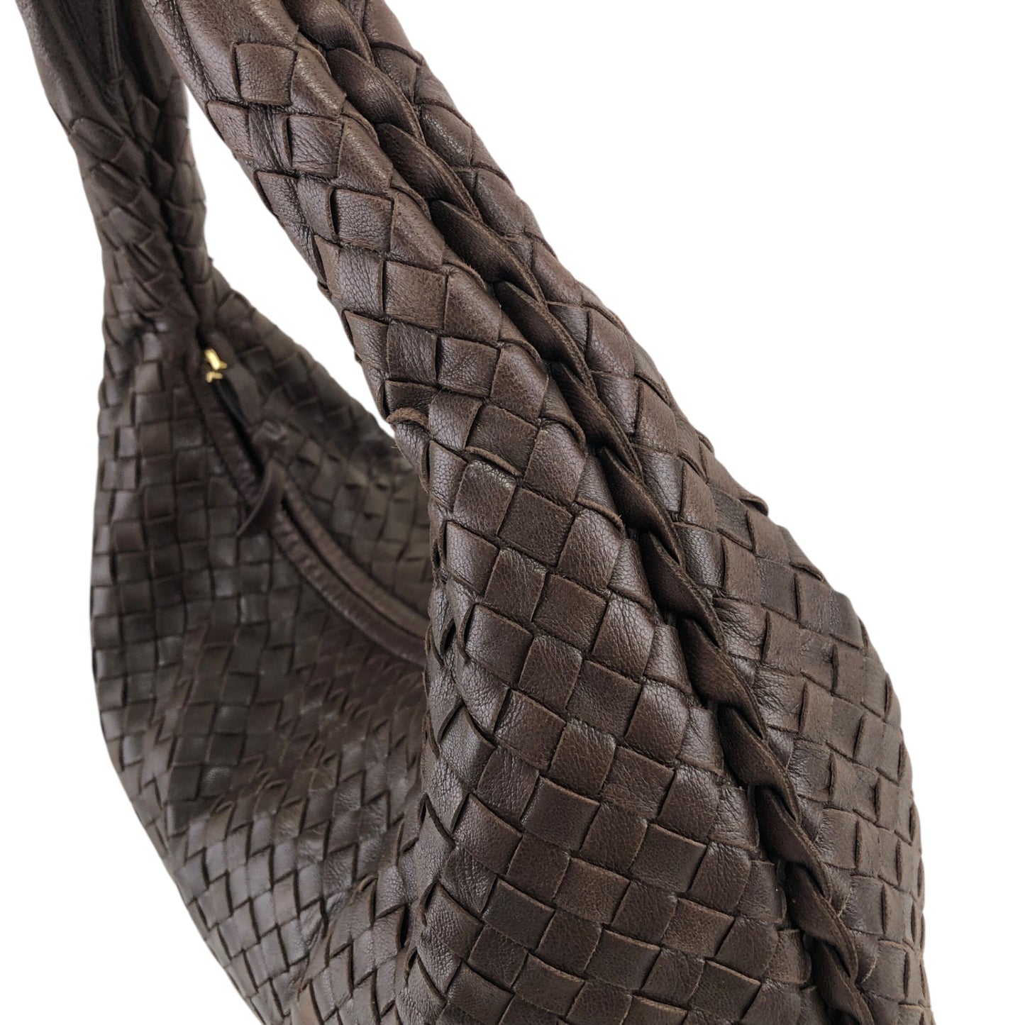 Bottega Veneta Intrecciato Shoulder bag Hobobag Brown Vintage 8kxwhy