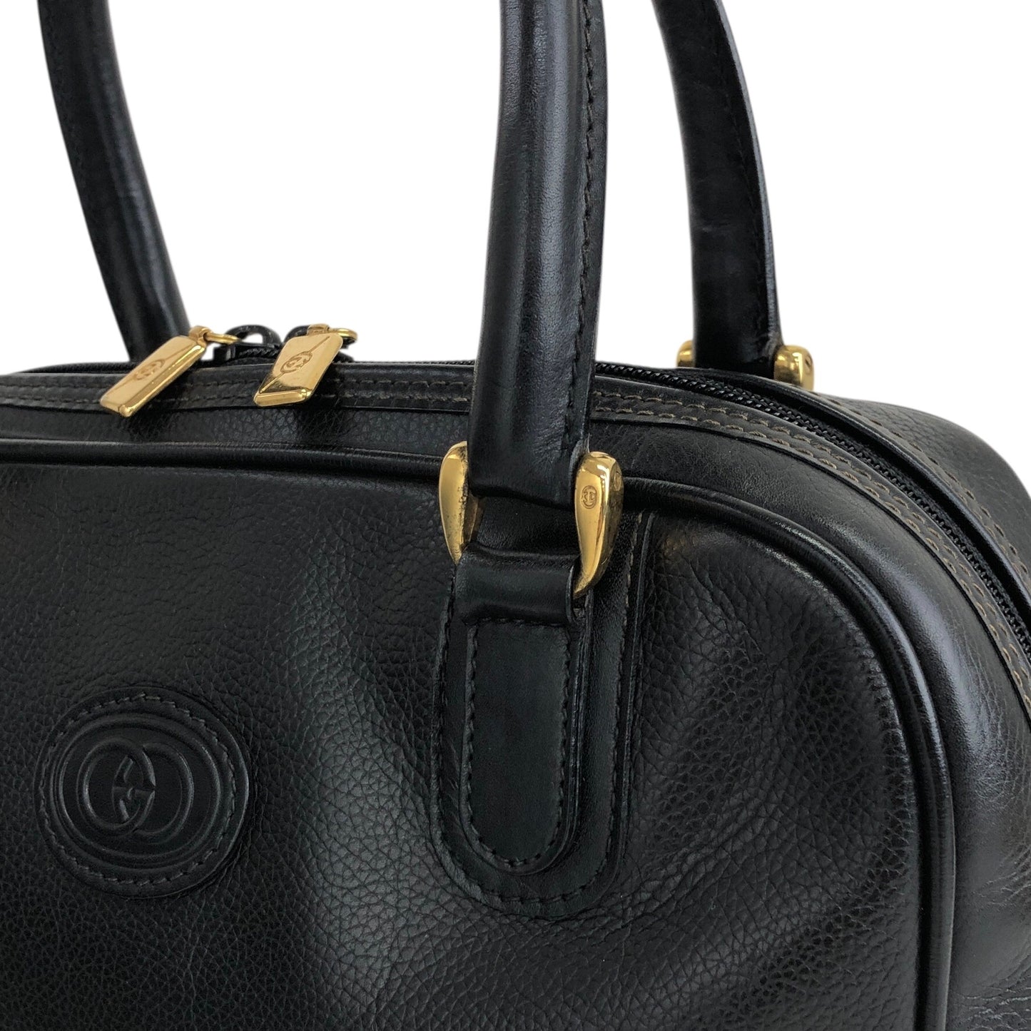 GUCCI Interlocking Handbag Black Vintage jkfsmf