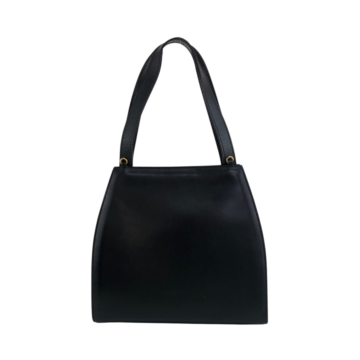 CELINE Horse Bit Two-way Handbag Shoulder bag Black Vintage my57ac
