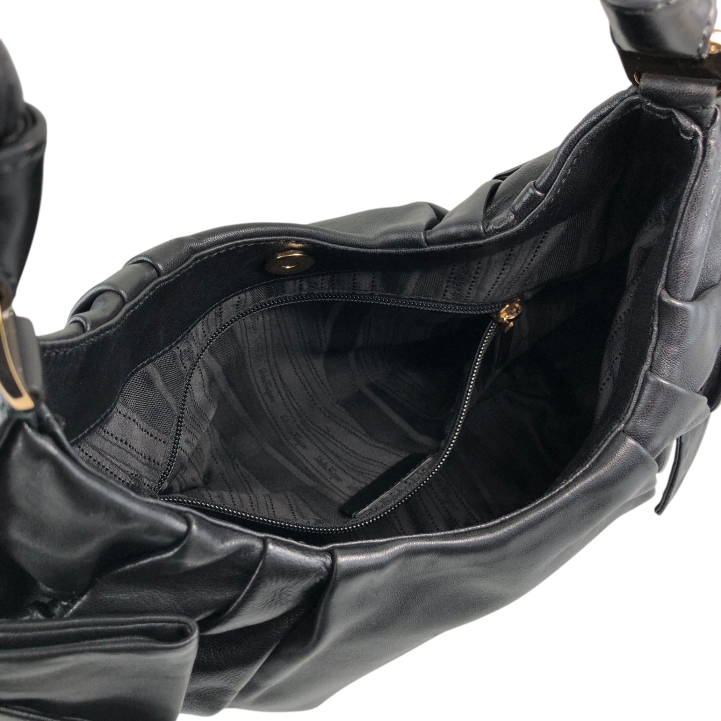 Salvatore Ferragamo Vala Ribbon Shoulder bag Hobobag Black Vintage nbxkia