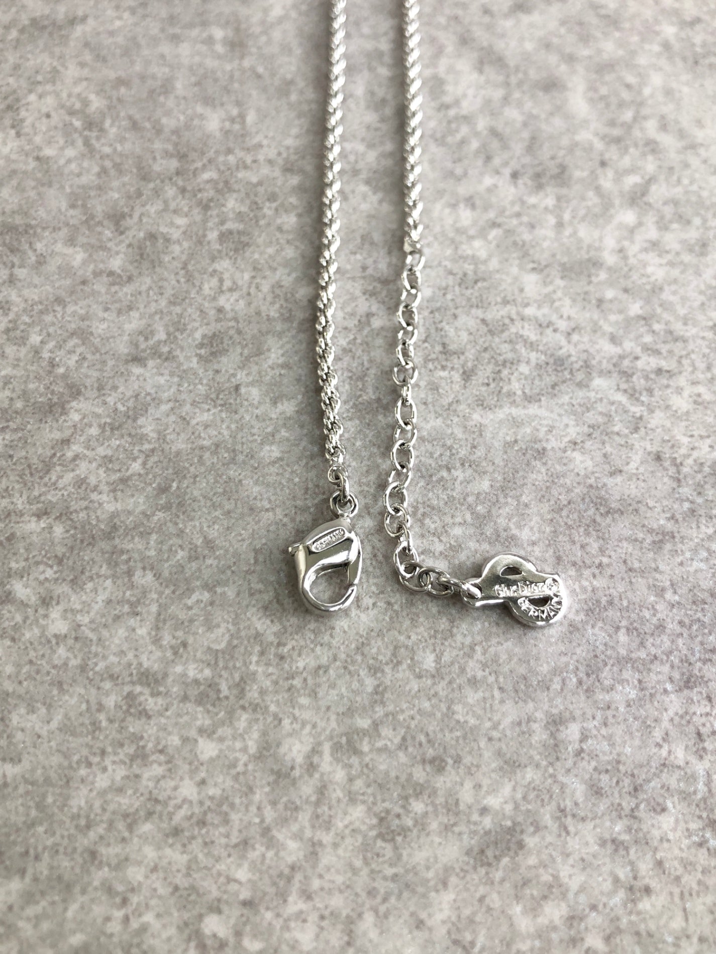 Christian Dior Emblem Necklace Silver Vintage cdz3bm