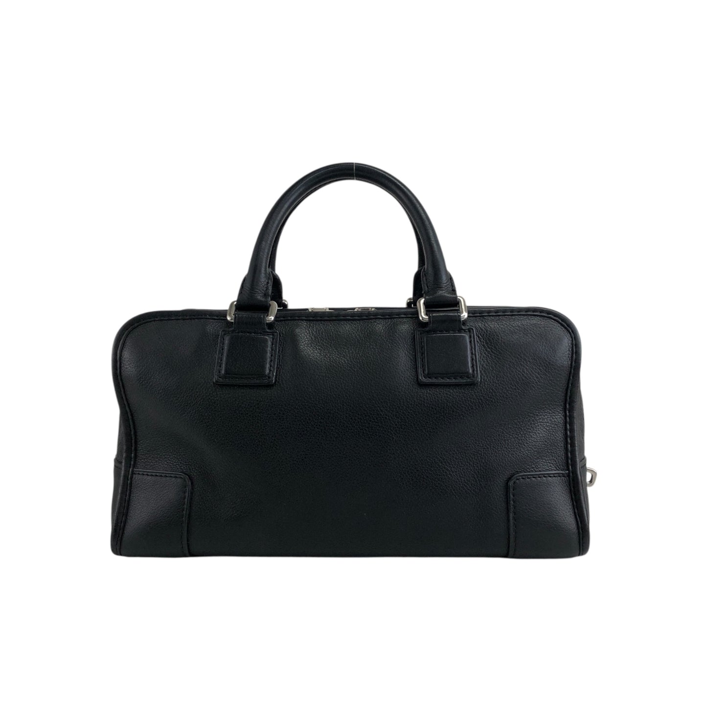 LOEWE Amazona28 Padlock Small Boston bag Handbag Black Vintage vbp8aw