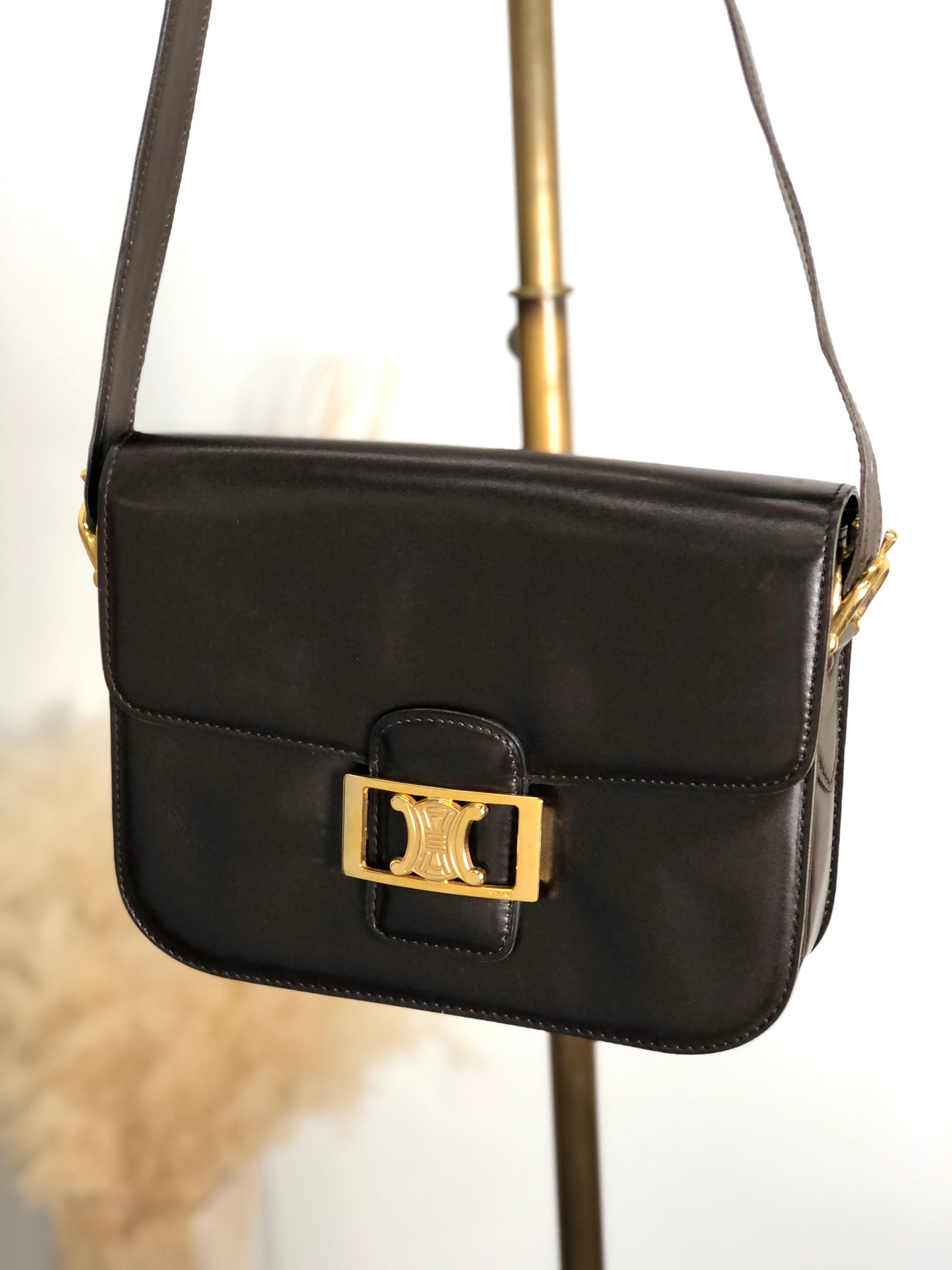 CELINE Triomphe Shoulder bag Brown Vintage xeaff4