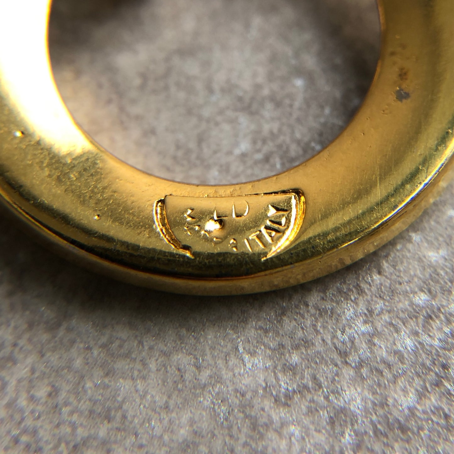CELINE Logo Bracelet Gold Vintage esez5y