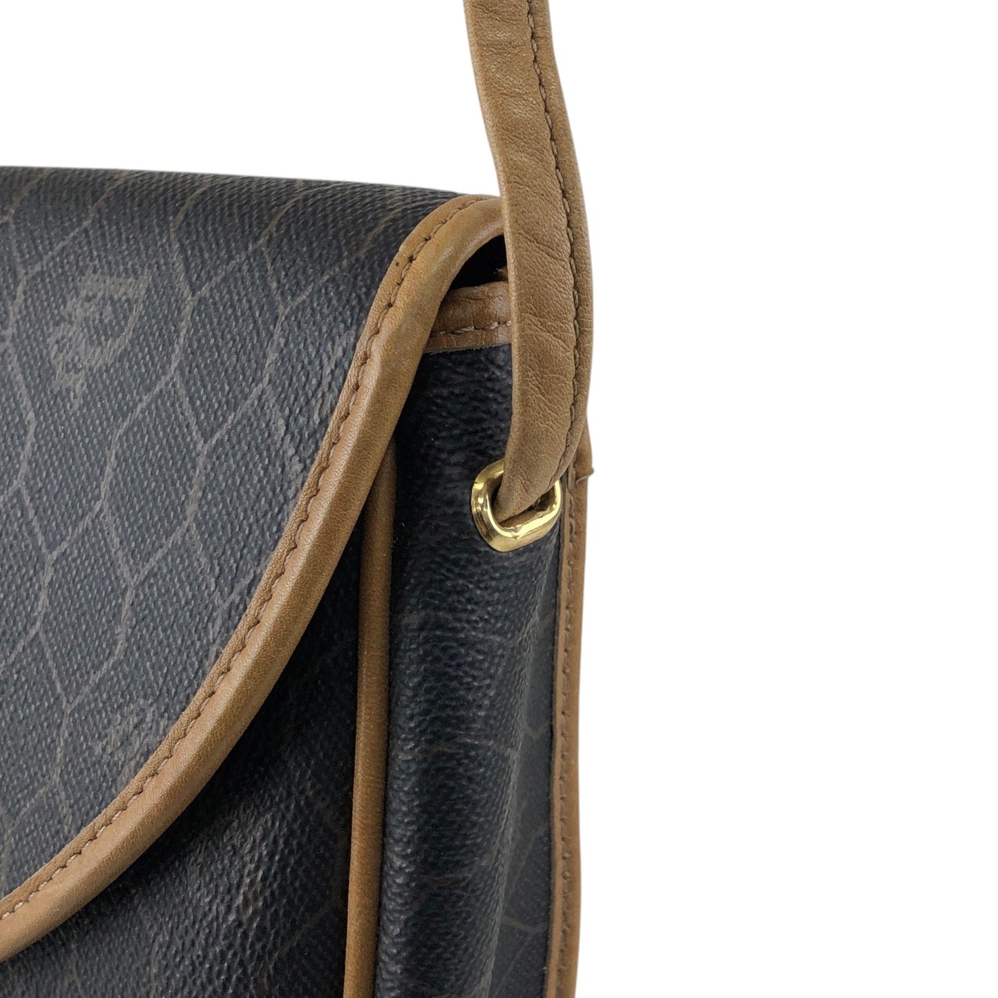Christian Dior Honeycomb Pattern Shoulder bag Black Vintage p8wvy4