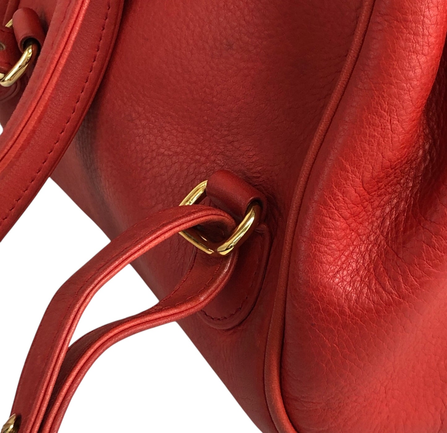 Christian Dior CD Logo Backpack Red Vintage pz728i