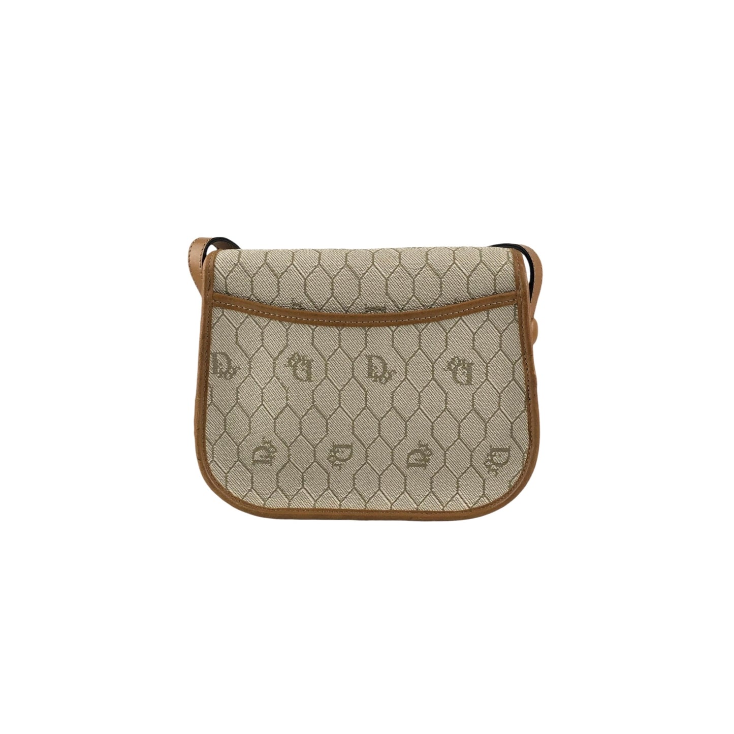 Christian Dior Honeycomb Pattern Small Shoulder bag Beige Vintage tumbw8