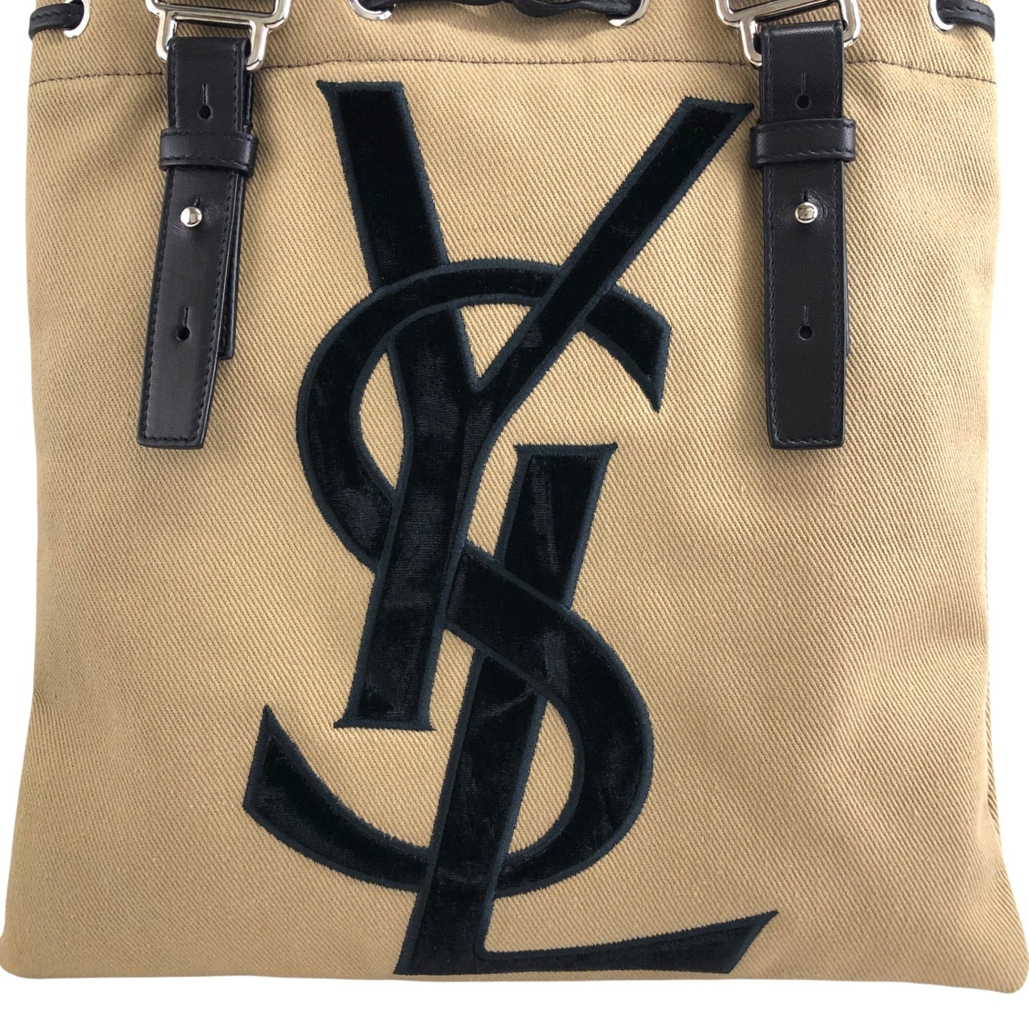 Yves Saint Laurent YSL Logo Totebag Beige Vintage tc7pge