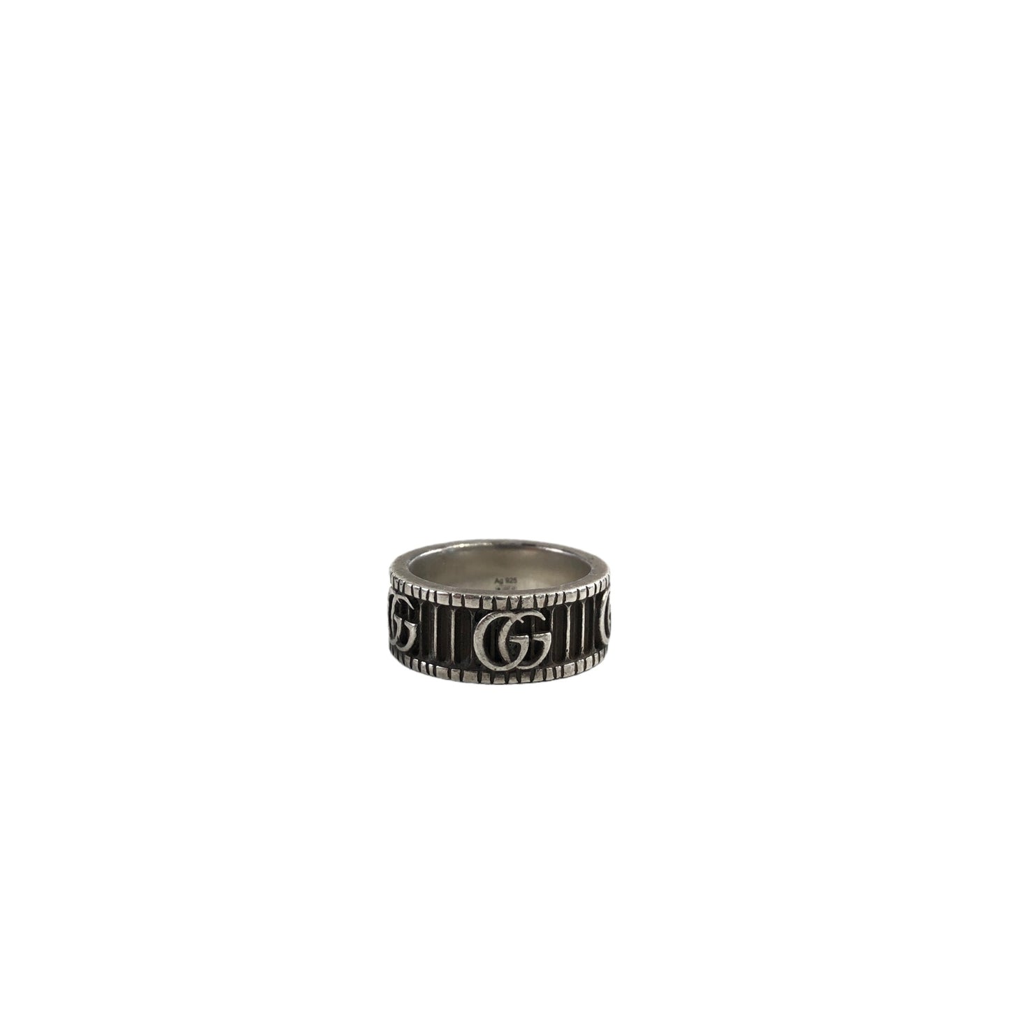 GUCCI GG Marmont 戒指 銀色復古 cwb566