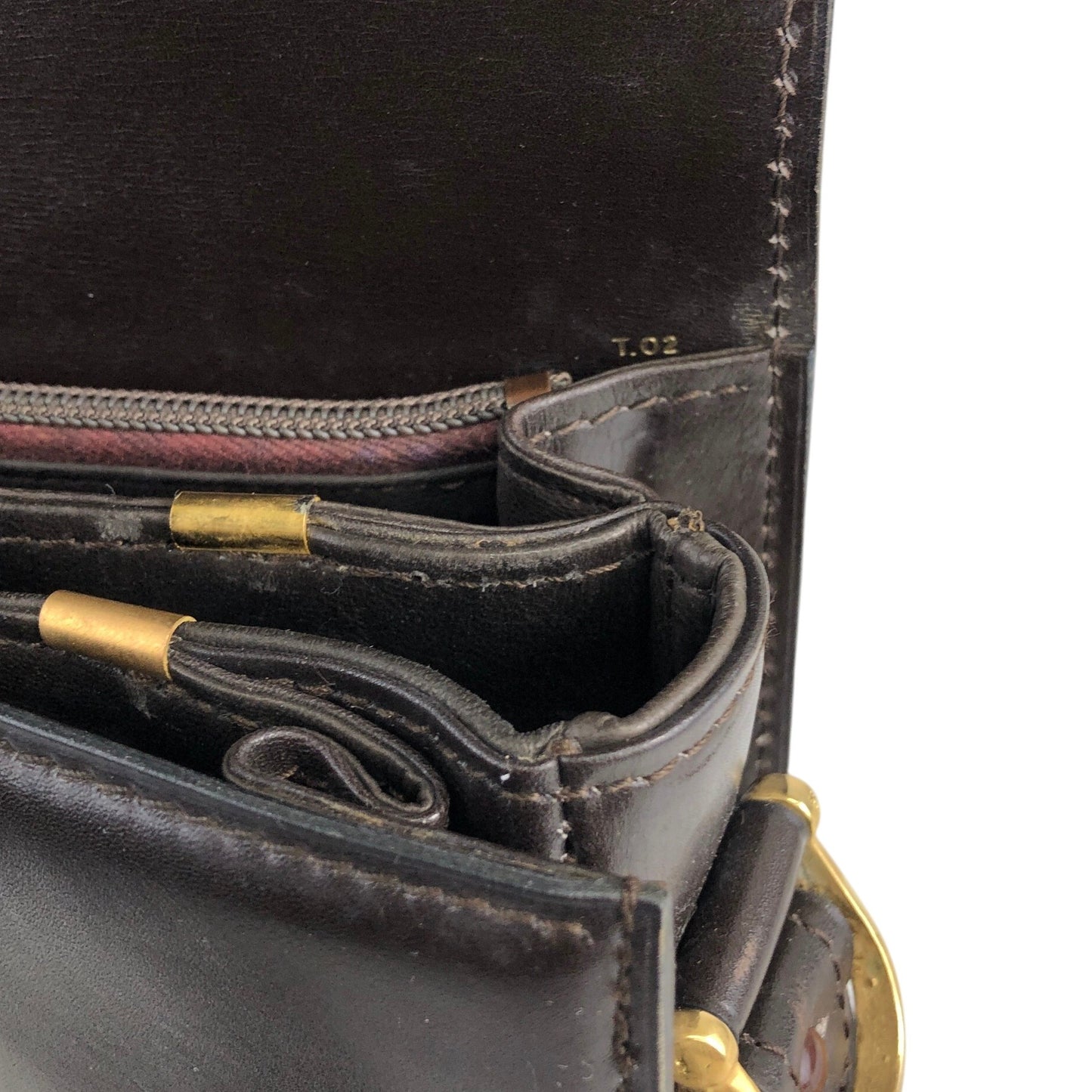 CELINE Triomphe Shoulder bag Brown Vintage xeaff4