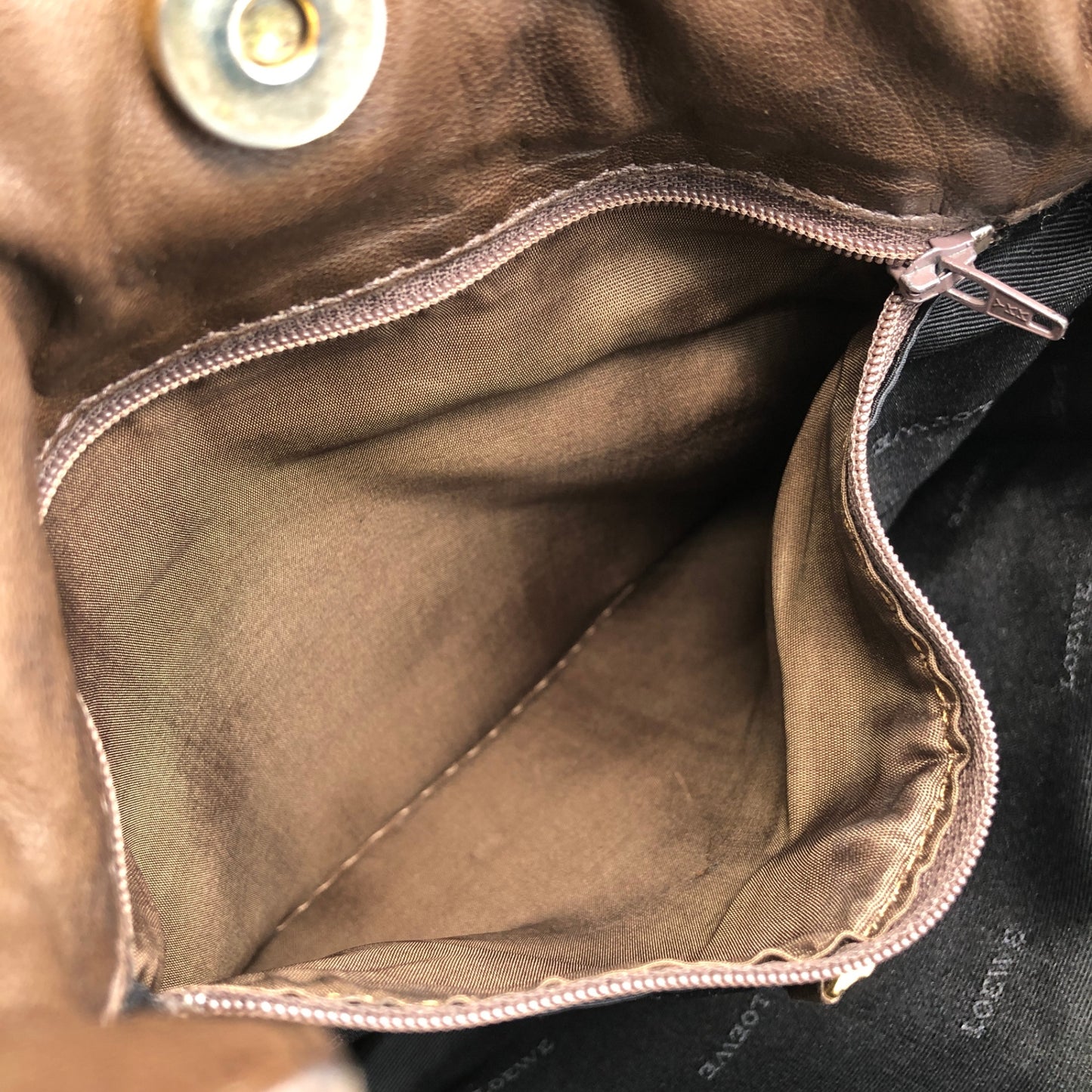 LOEWE Anagram Drawstring Shoulder bag Brown Vintage kki5m4