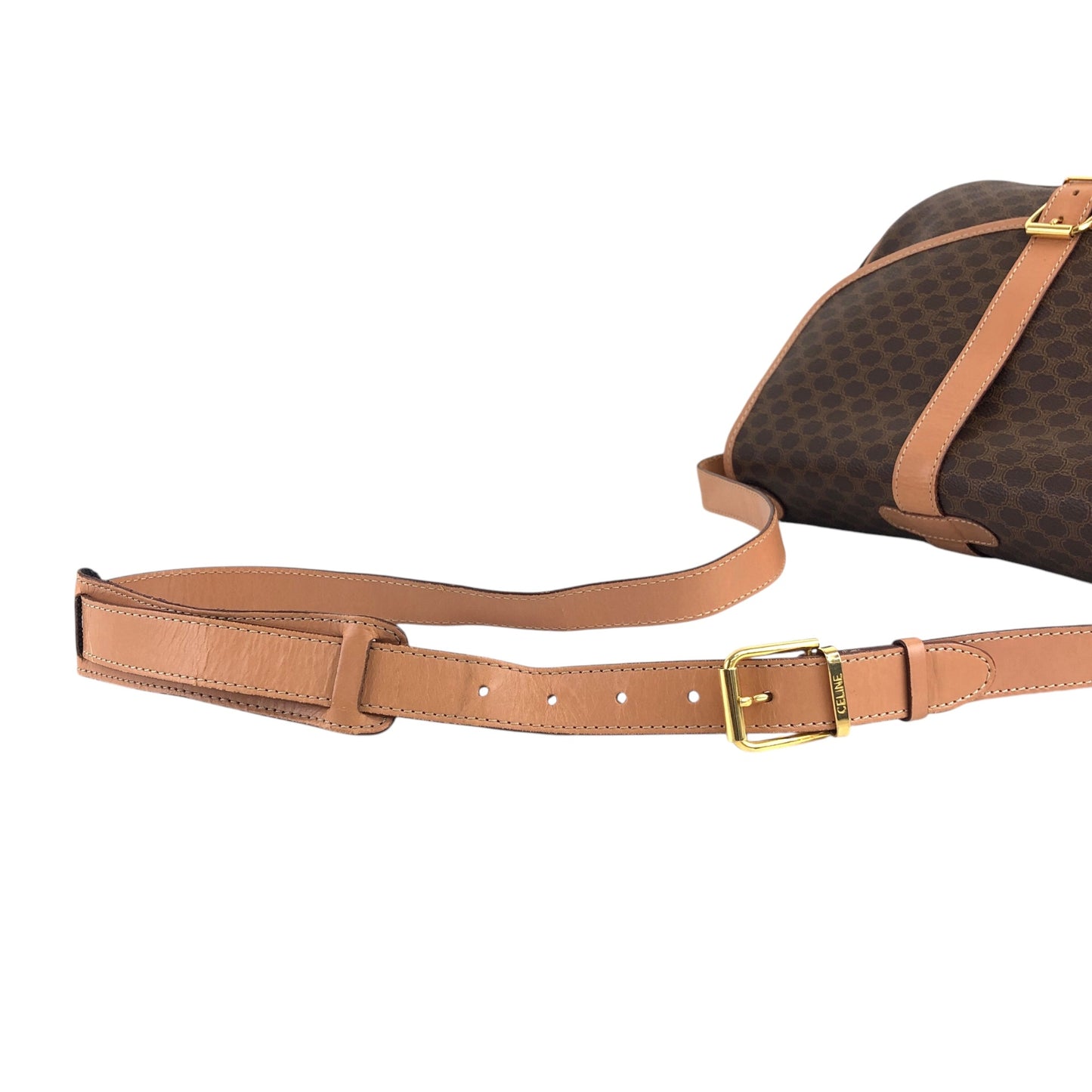 CELINE Macadam Shoulder bag Brown Vintage smihn4