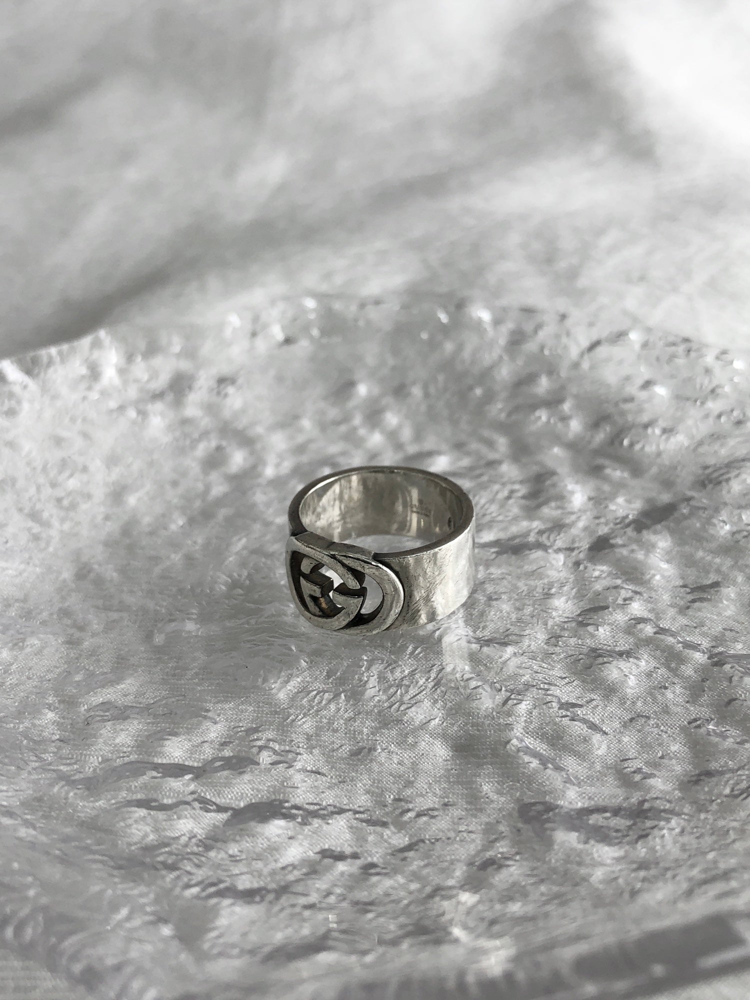 アクセサリー OLD GUCCI Inter Locking Silver Ring 925 GUCCI Interlocking SILVER925 Ring Silver Vintage bcb788