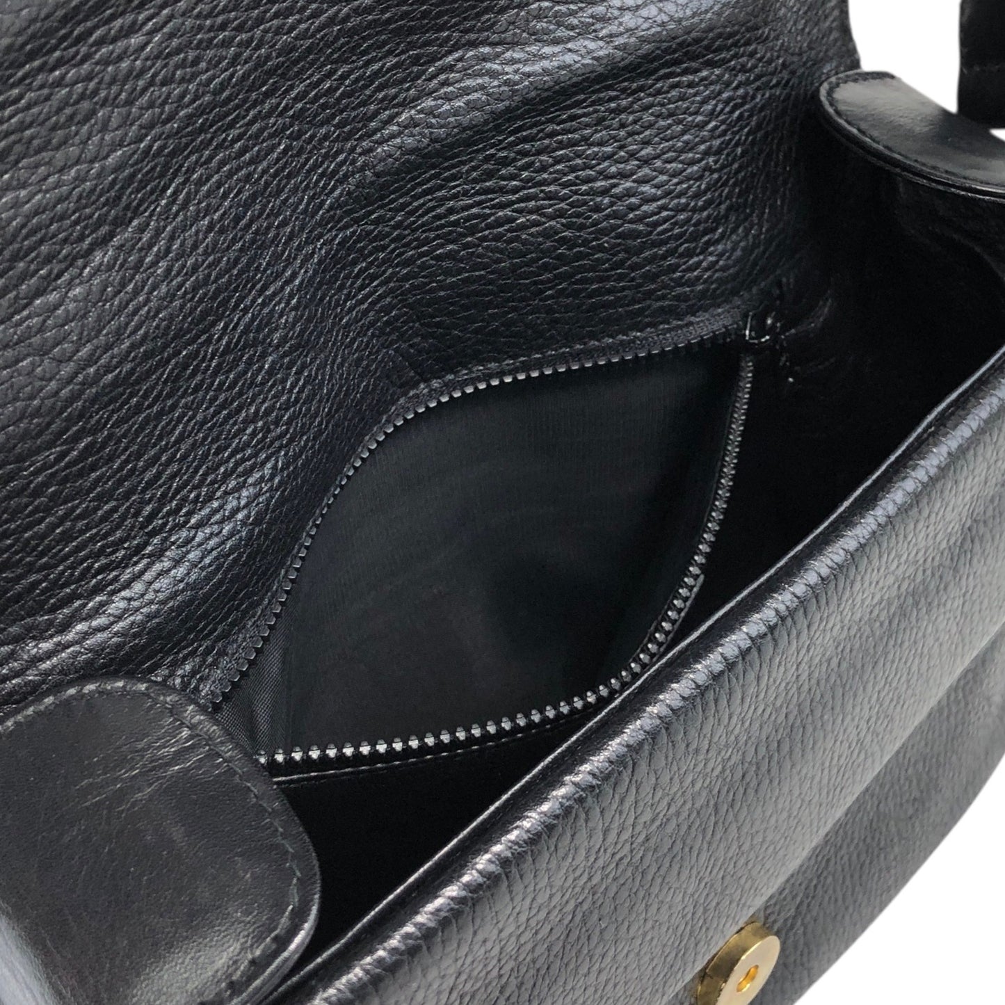 CELINE Blason Shoulder bag Black Vintage ted3ve