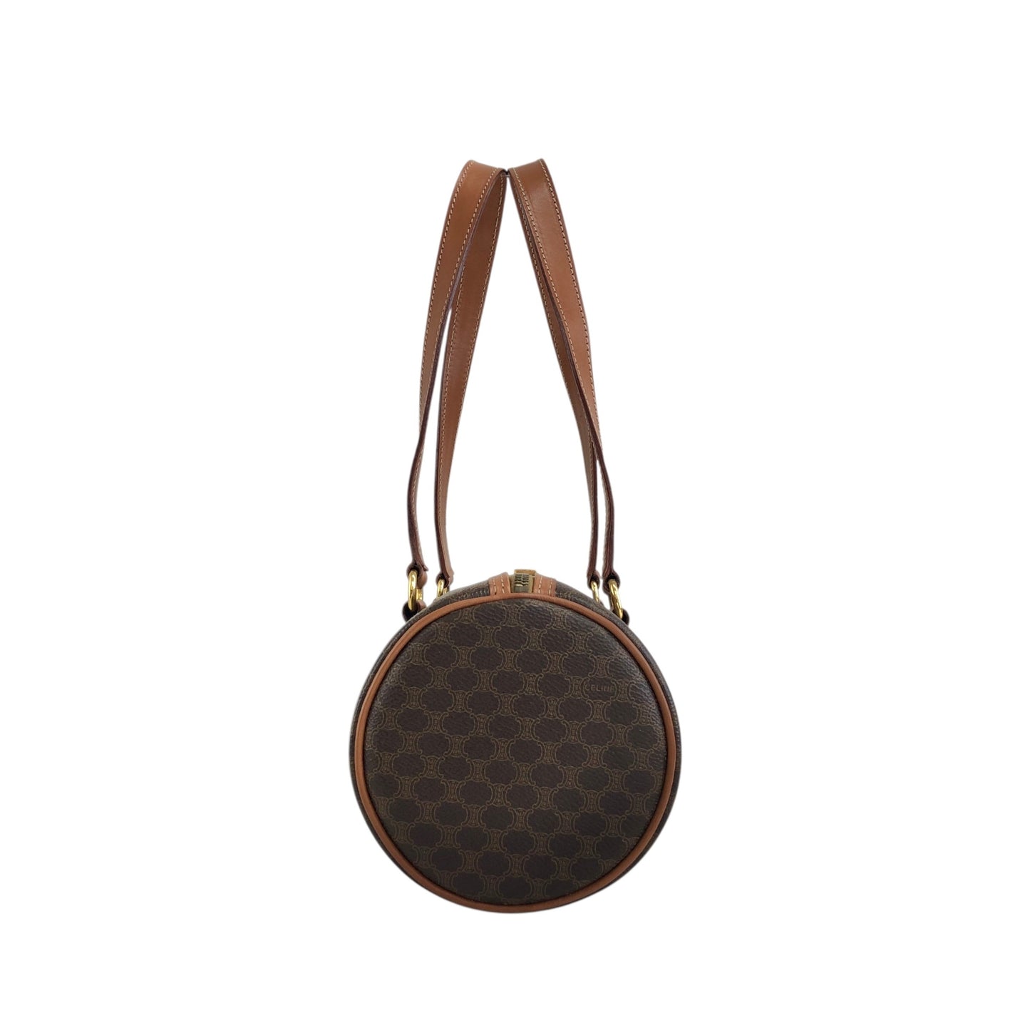 CELINE Macadam Blason Handbag Brown Vintage vkp6jp