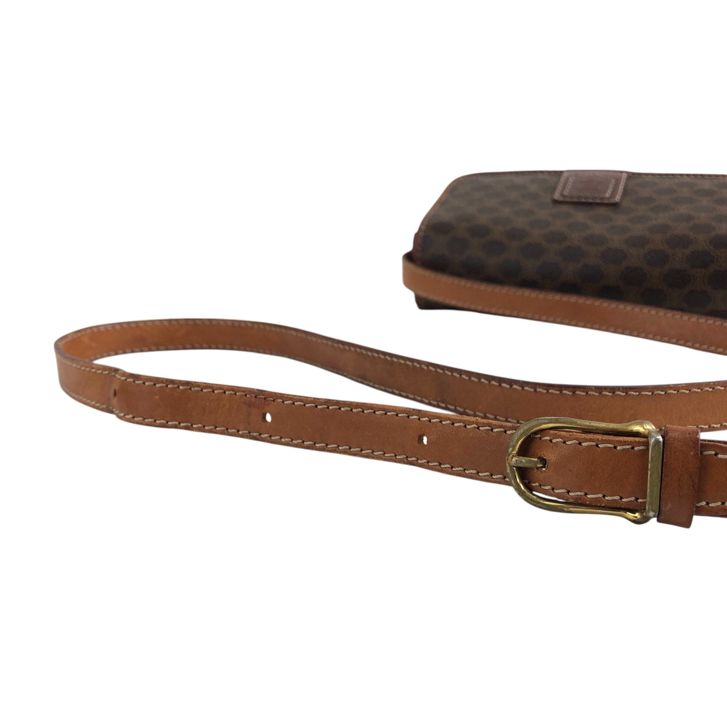 CELINE Macadam Blason Shoulder bag Brown Vintage 2d8taf
