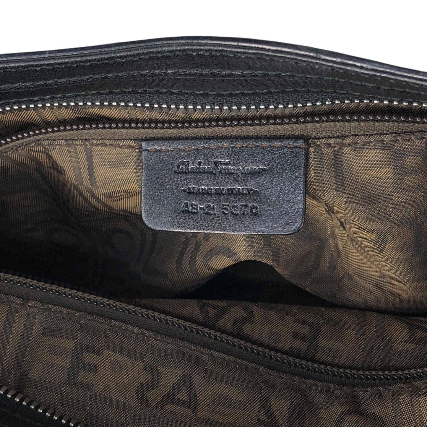 Salvatore Ferragamo Gancini Handbag Black Vintage igucky