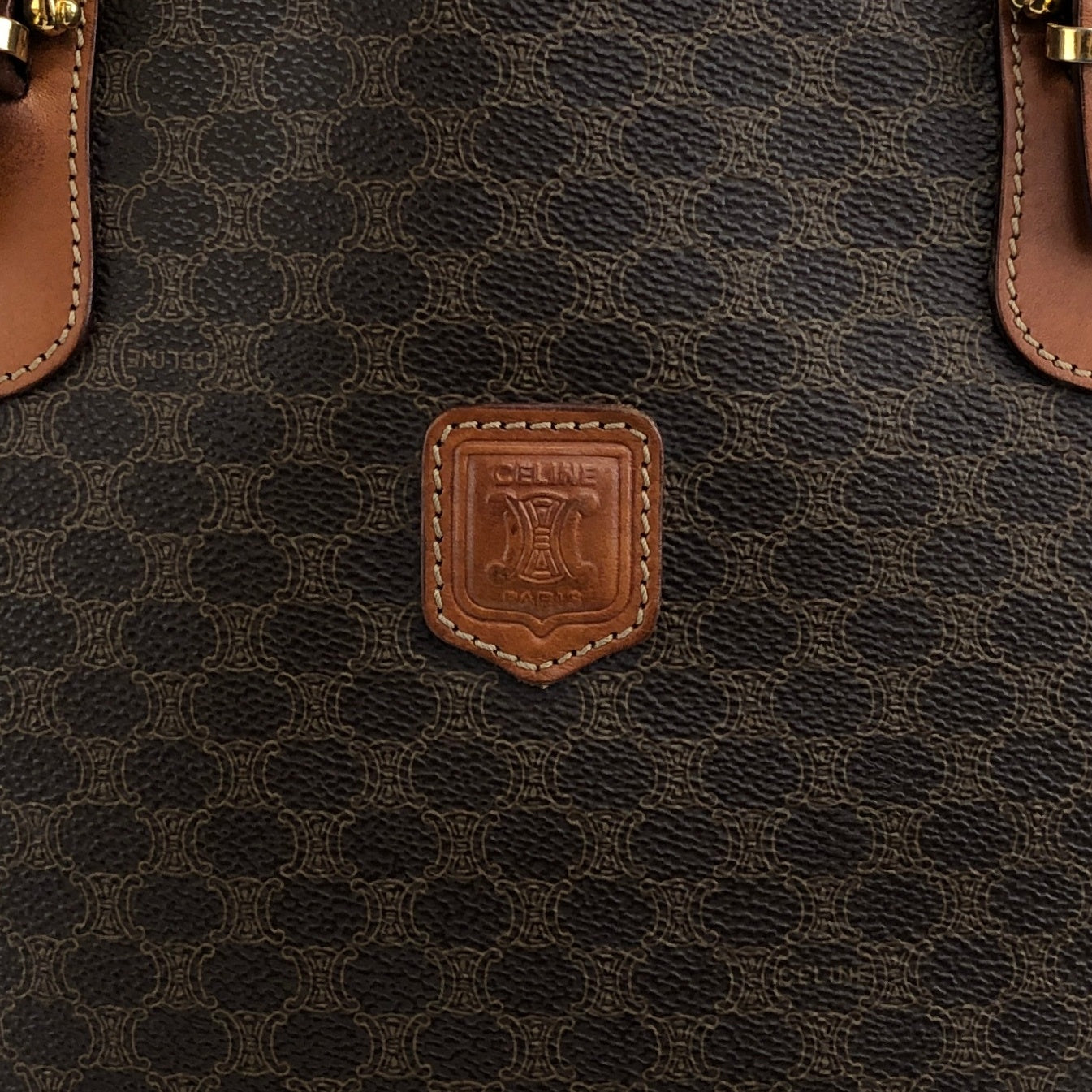 CELINE Macadam Blason Totebag Brown Vintage 4tv5ky