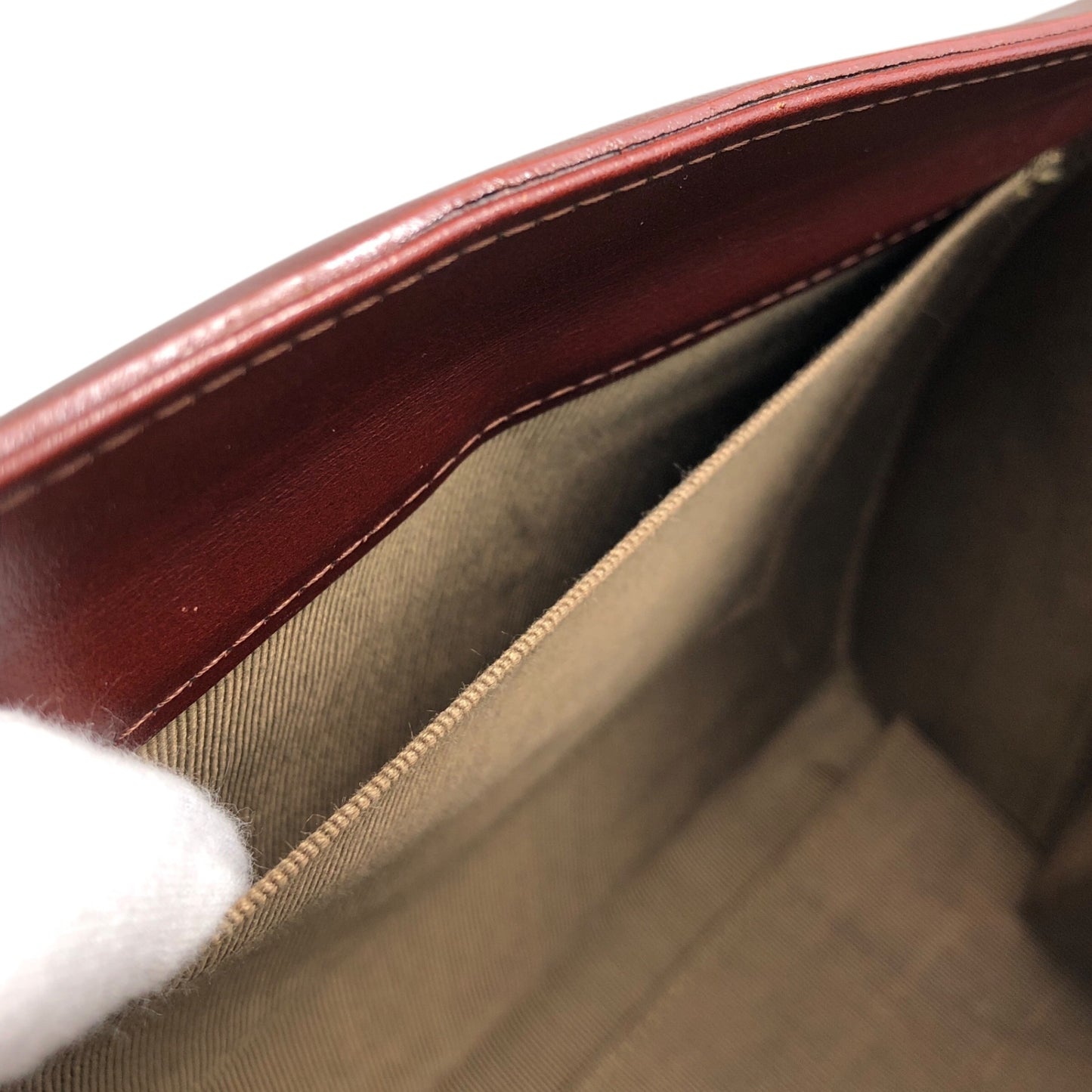 GIVENCHY Gancini Top Handle Handbag Brown Vintage rguu25