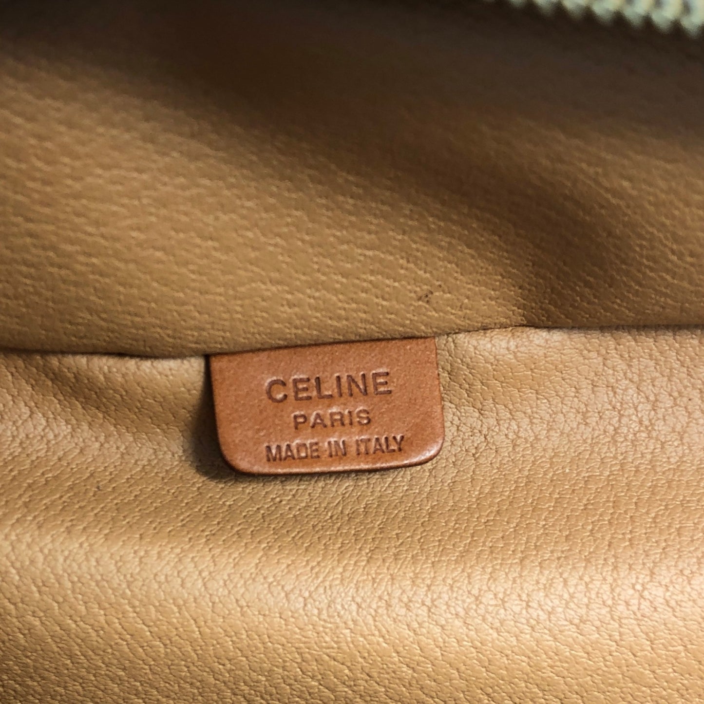 CELINE Macadam Blason Handbag Vanity bag Brown Vintage vekvc3