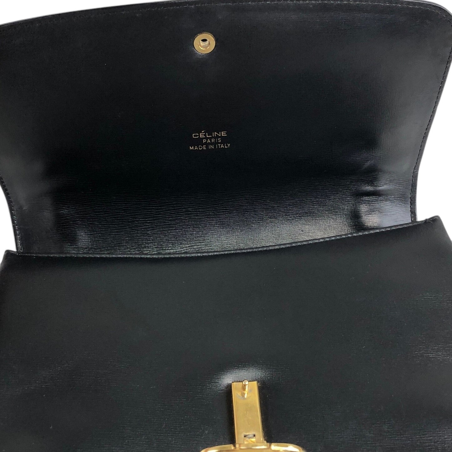 CELINE Horse Carriage Shoulder bag Black Vintage s2znbb