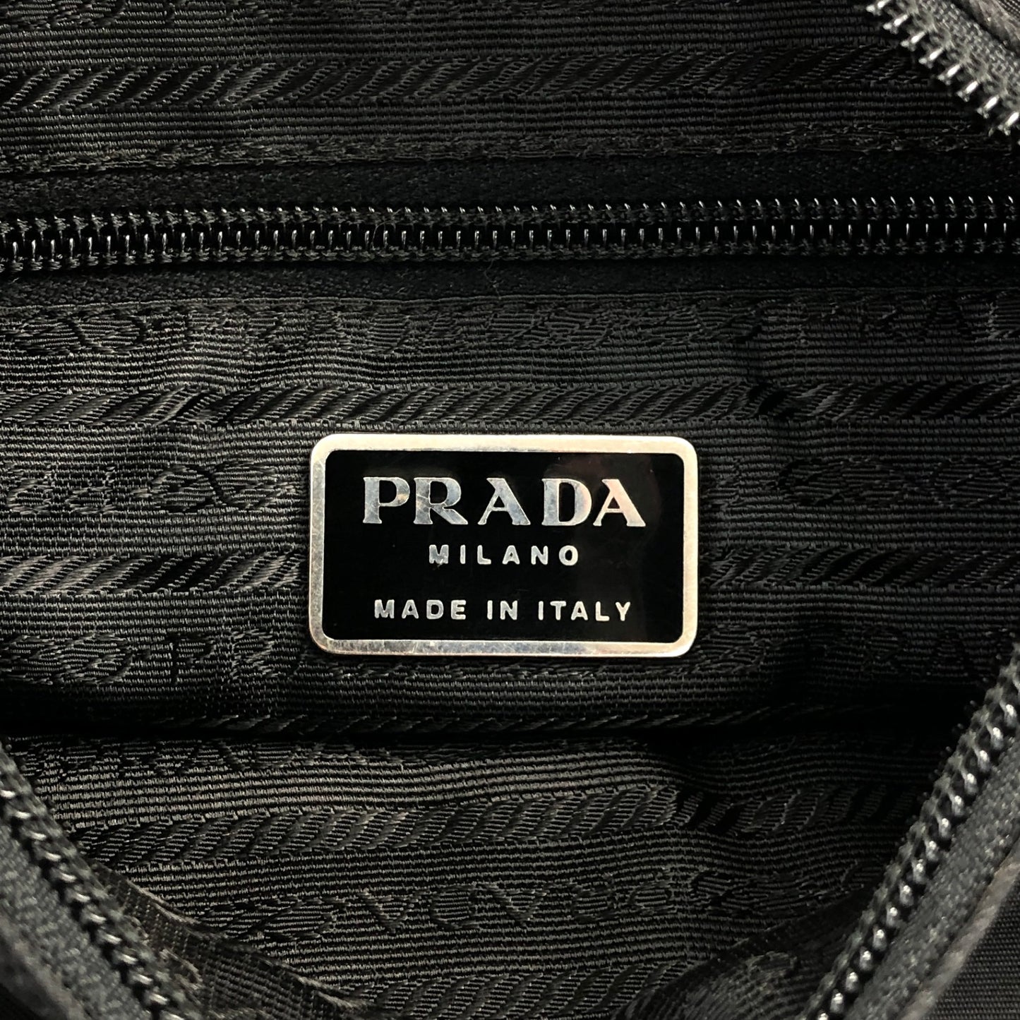 PRADA Triangle Logo Front Buckle Shoulder bag Black Vintage sx8cnr