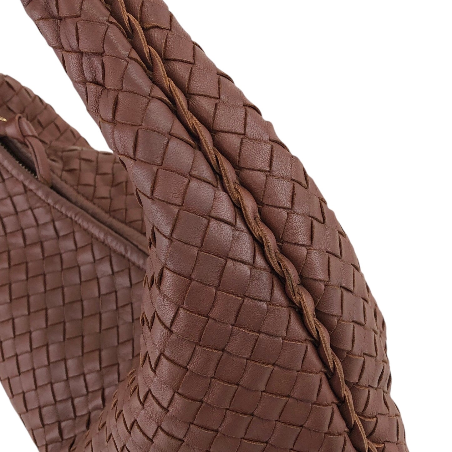 Bottega Veneta Intrecciato Shoulder bag Hobobag Brown Vintage dnw2ax