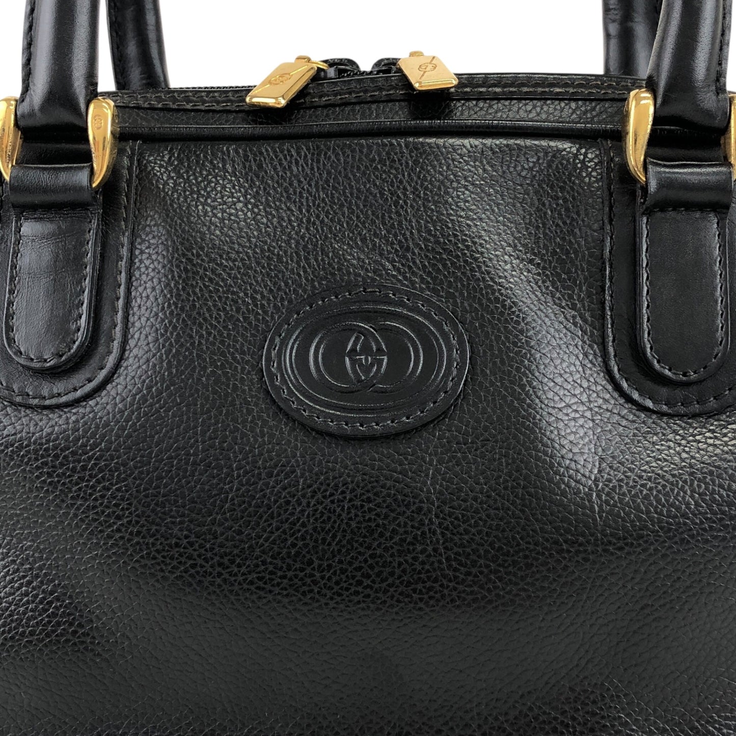 GUCCI Interlocking Handbag Black Vintage jkfsmf