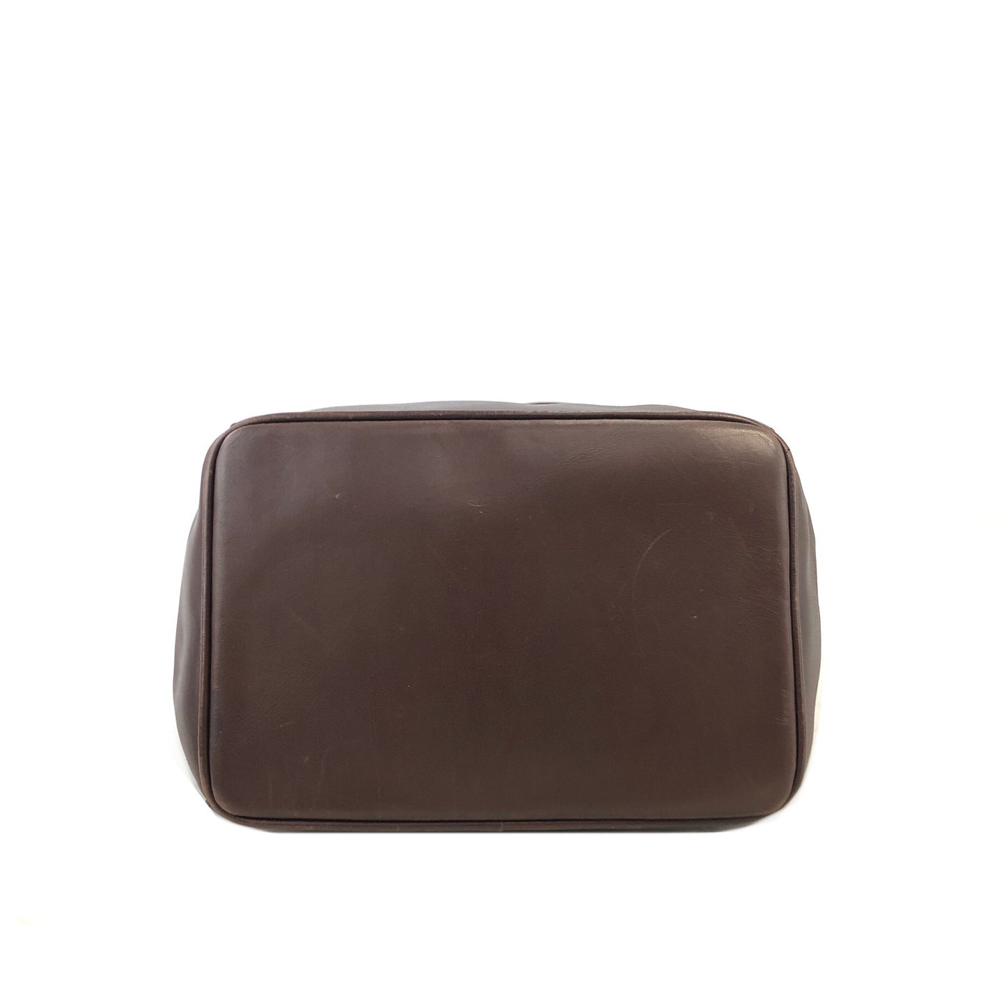 Christian Dior Logo Charm Leather Shoulder bag Brown Vintage 86wd6t