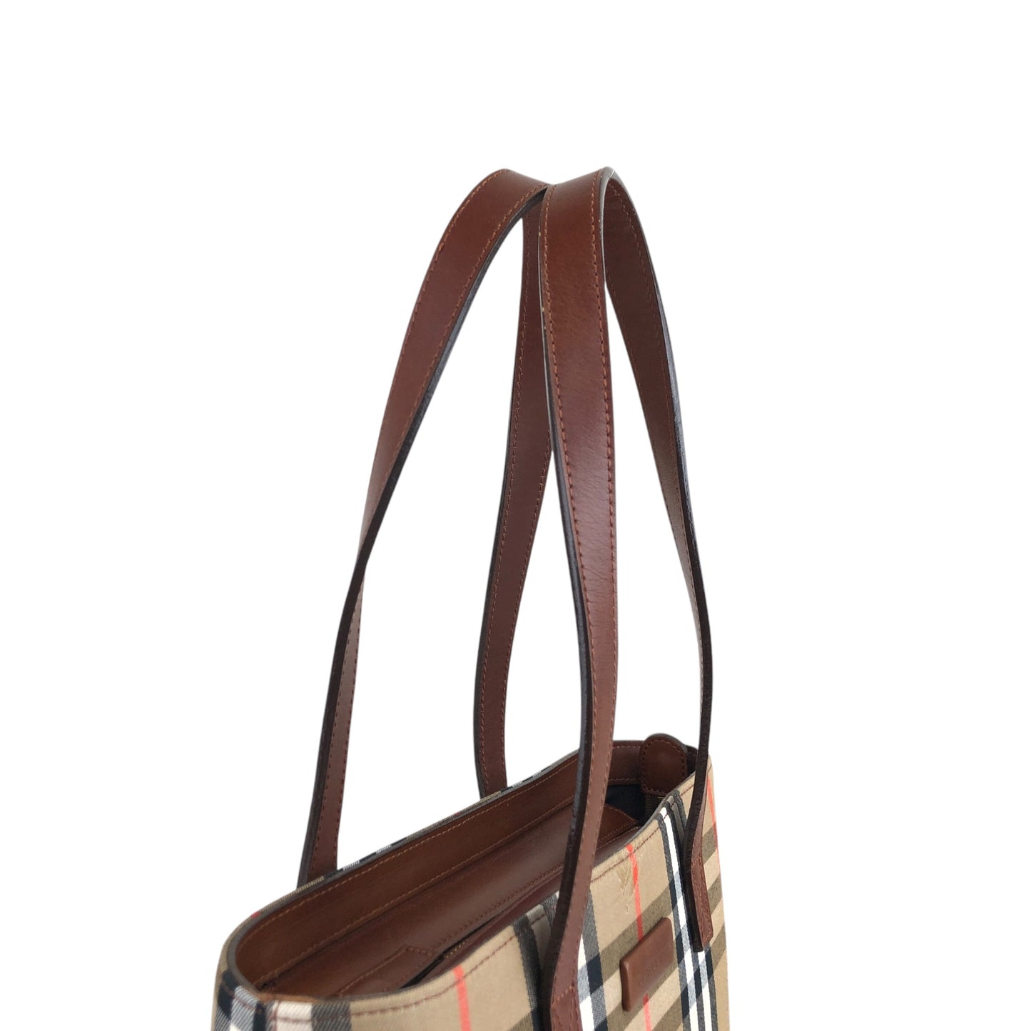 BURBERRY Nova 格紋手提包米色復古 bc7gmg