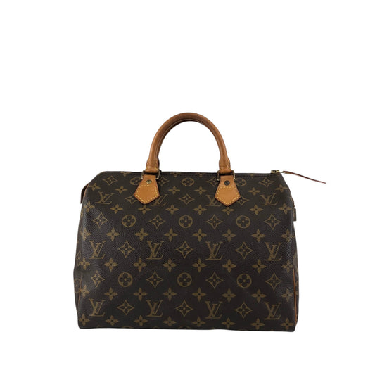 LOUIS VUITTON Monogram Small Boston bag Handbag Brown Vintage u4jnak