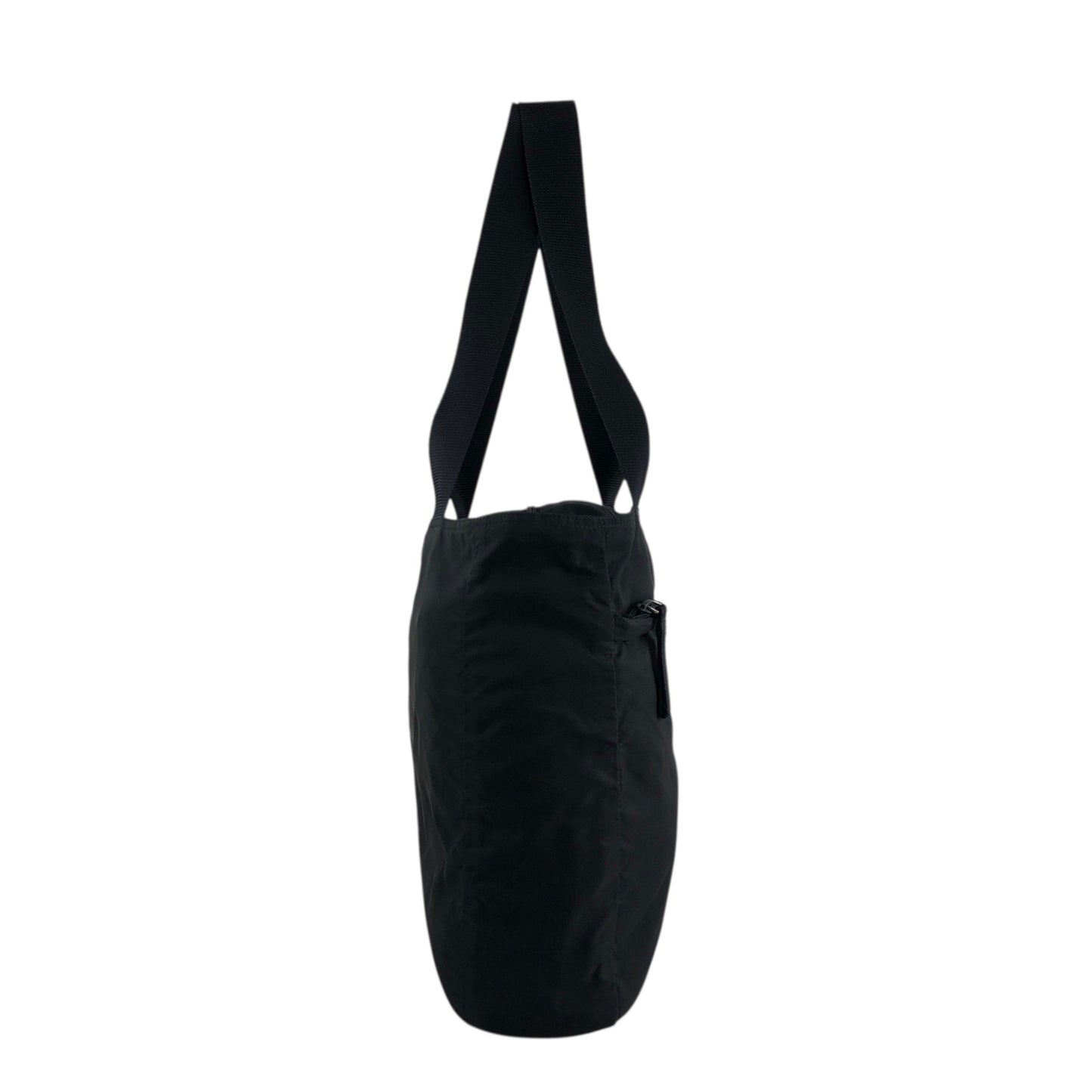 PRADA Tessuto Triangle Logo Front Zipper Totebag Black Vintage vda5bg