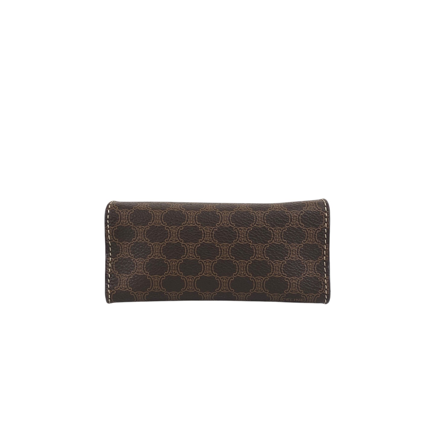 CELINE Macadam Gancini Two-way Small Handbag Shoulder bag Brown Vintage 7xvdb2