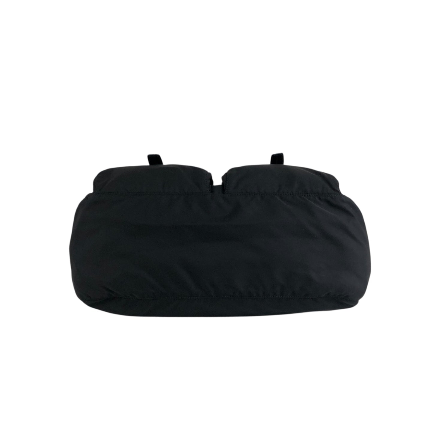 PRADA Triangle Logo Shoulder bag Black Vintage hyx77k