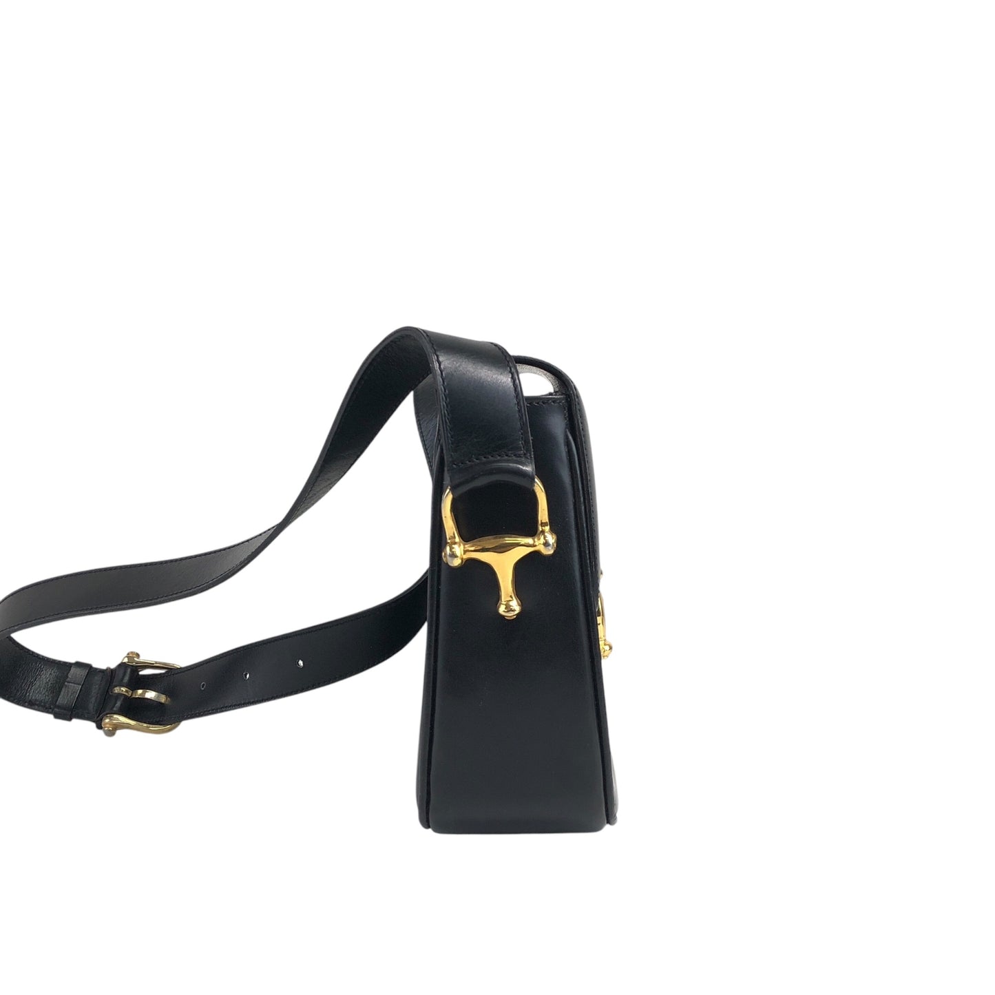CELINE 馬階扣單肩包 黑色 復古 dynnnp