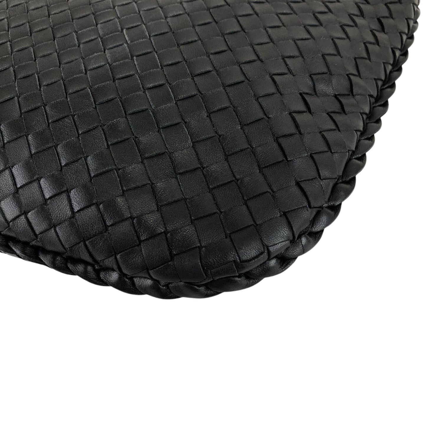 Bottega Veneta Intrecciato Shoulder bag Hobobag Black Vintage 8utm5a