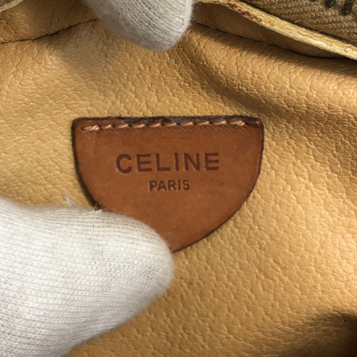 CELINE Macadam Blason Round Shoulder bag Brown Vintage 832m4p