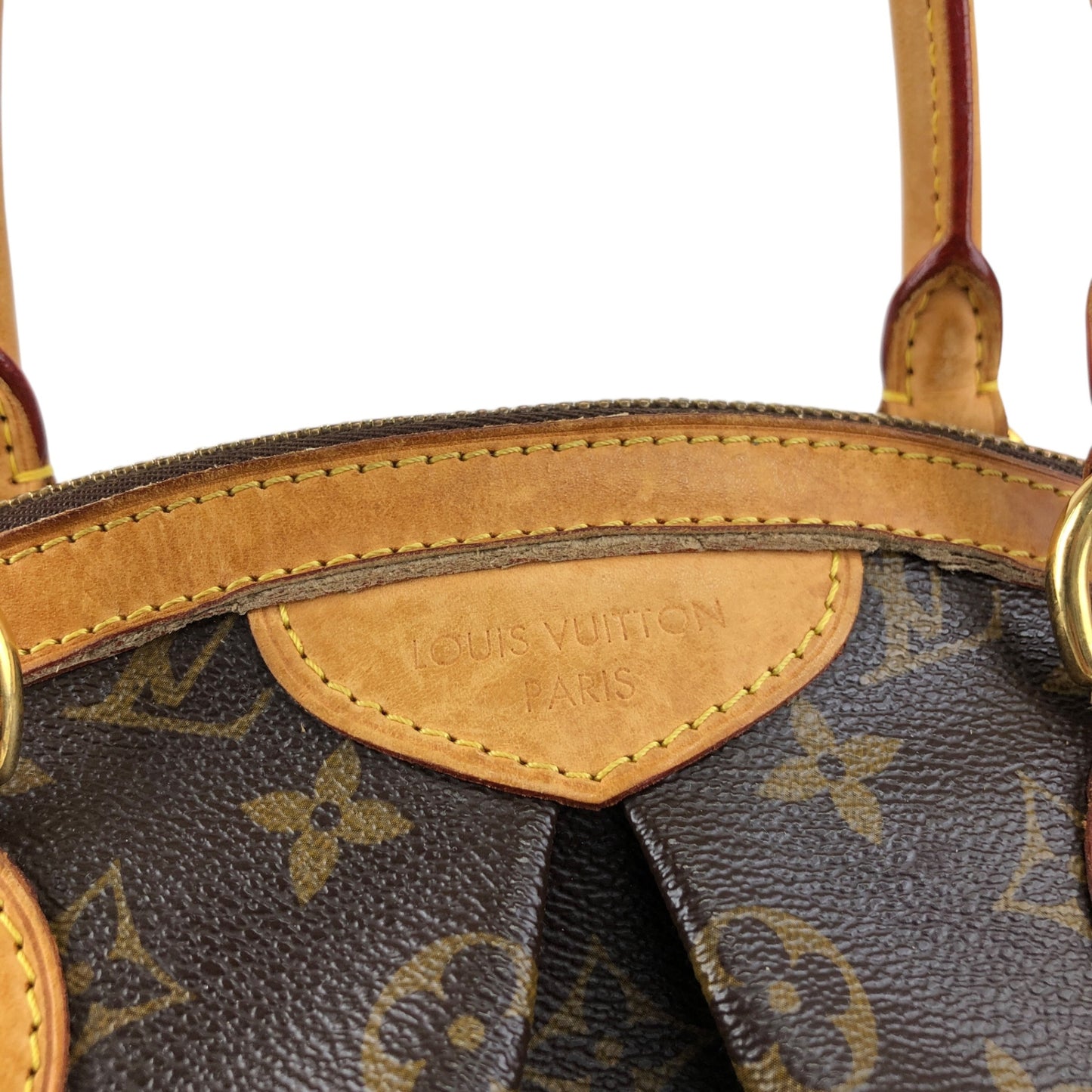 LOUIS VUITTON Monogram Handbag Brown Vintage v3t8ju